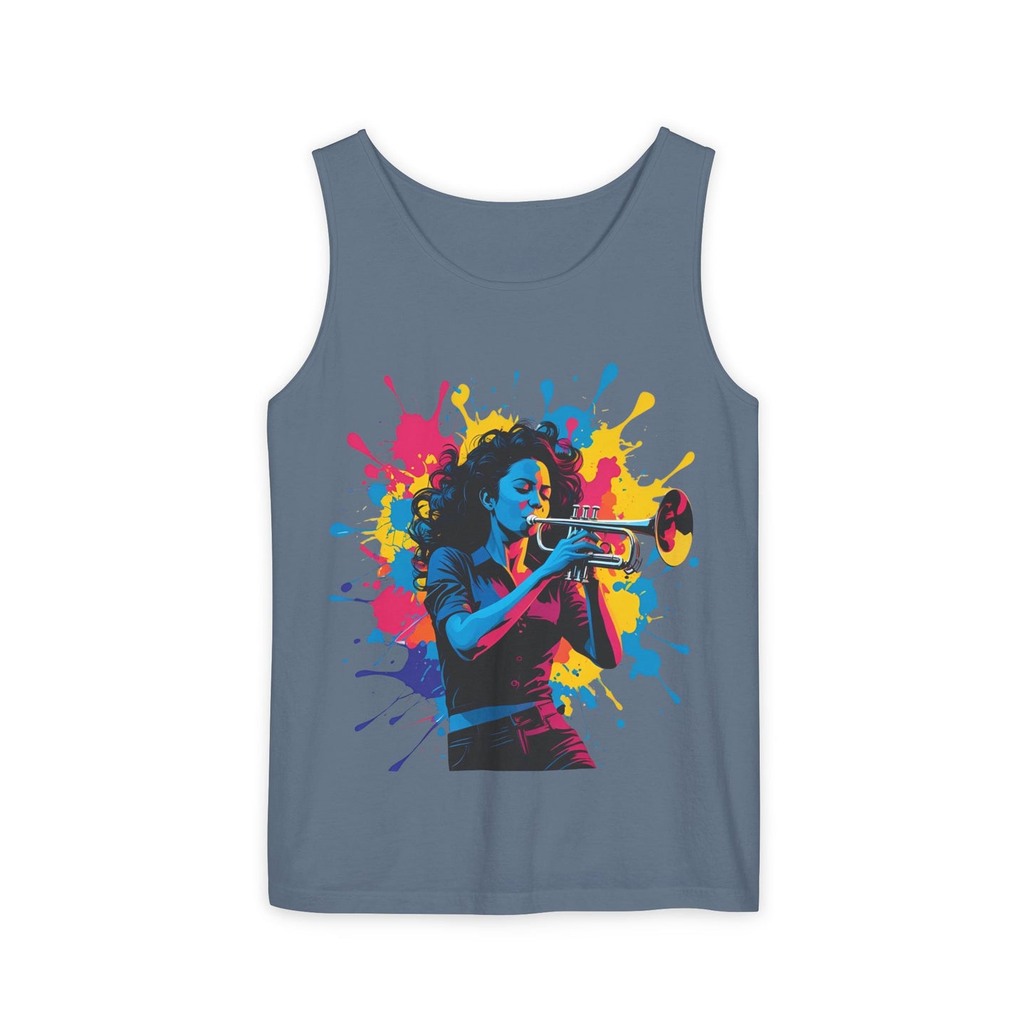 Vibrant Trumpet Musician Tank Top