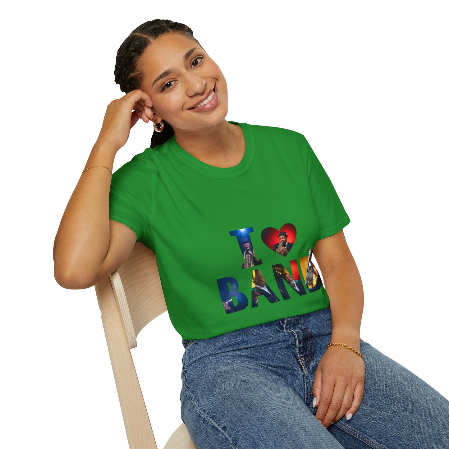 I Love Band Unisex Softstyle T-Shirt
