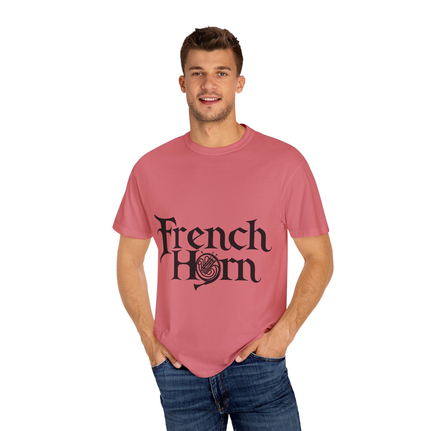 "French Horn" Unisex Garment-Dyed T-shirt