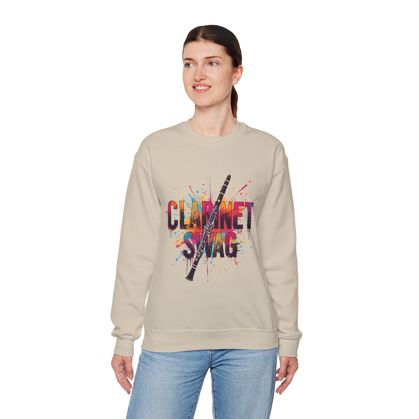 "Clarinet Swag" Colorful Unisex Crewneck Sweatshirt