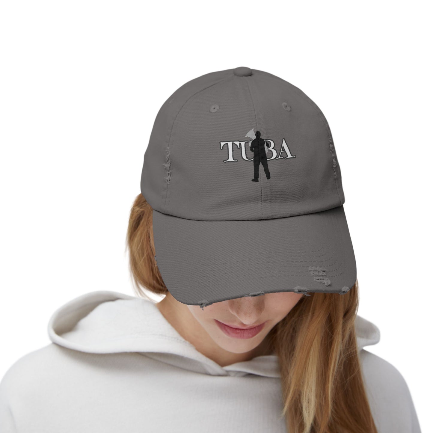 Unisex Tuba Distressed Cap