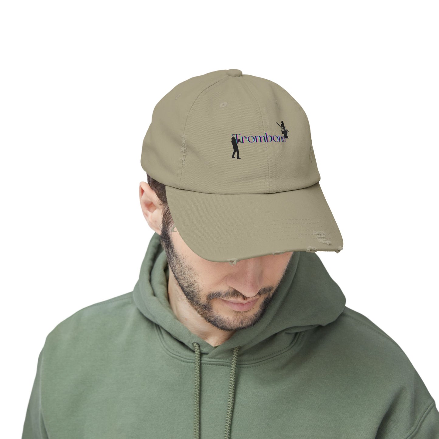 Unisex Distressed Trombone Cap