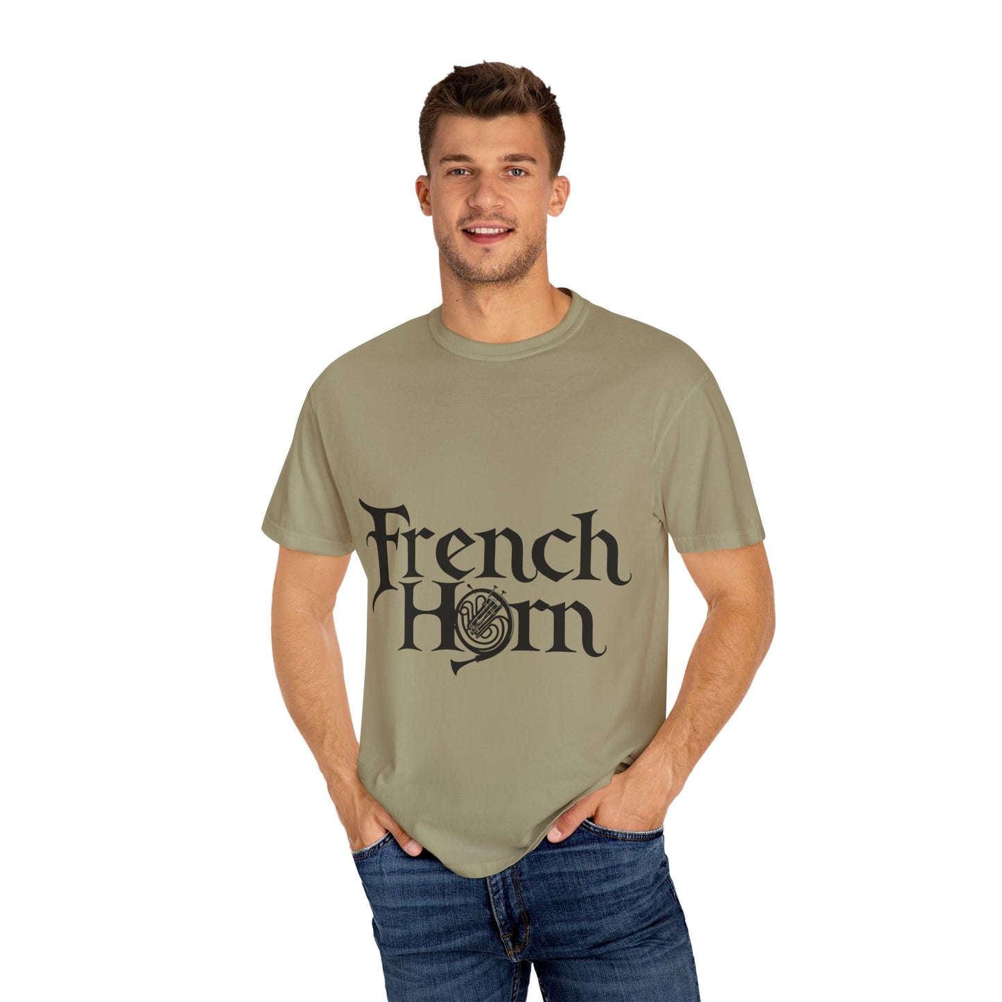"French Horn" Unisex Garment-Dyed T-shirt