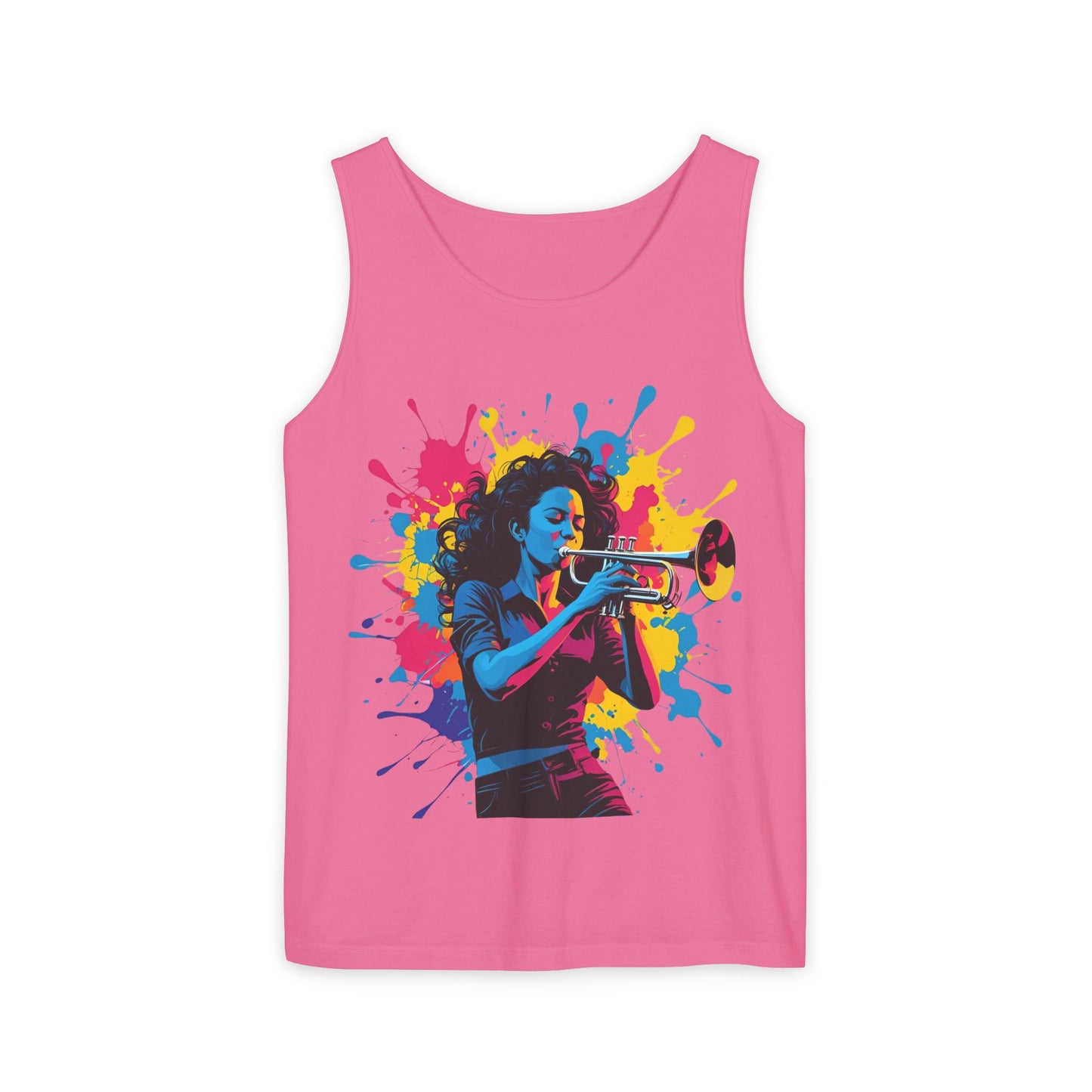 Vibrant Trumpet Musician Tank Top