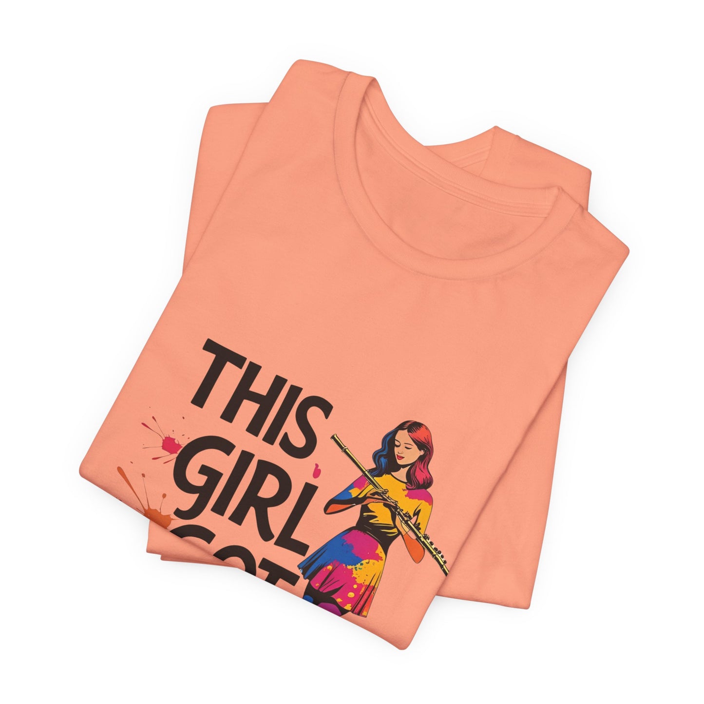 "This Girl Got Pipes" Flute Girl Unisex Tee