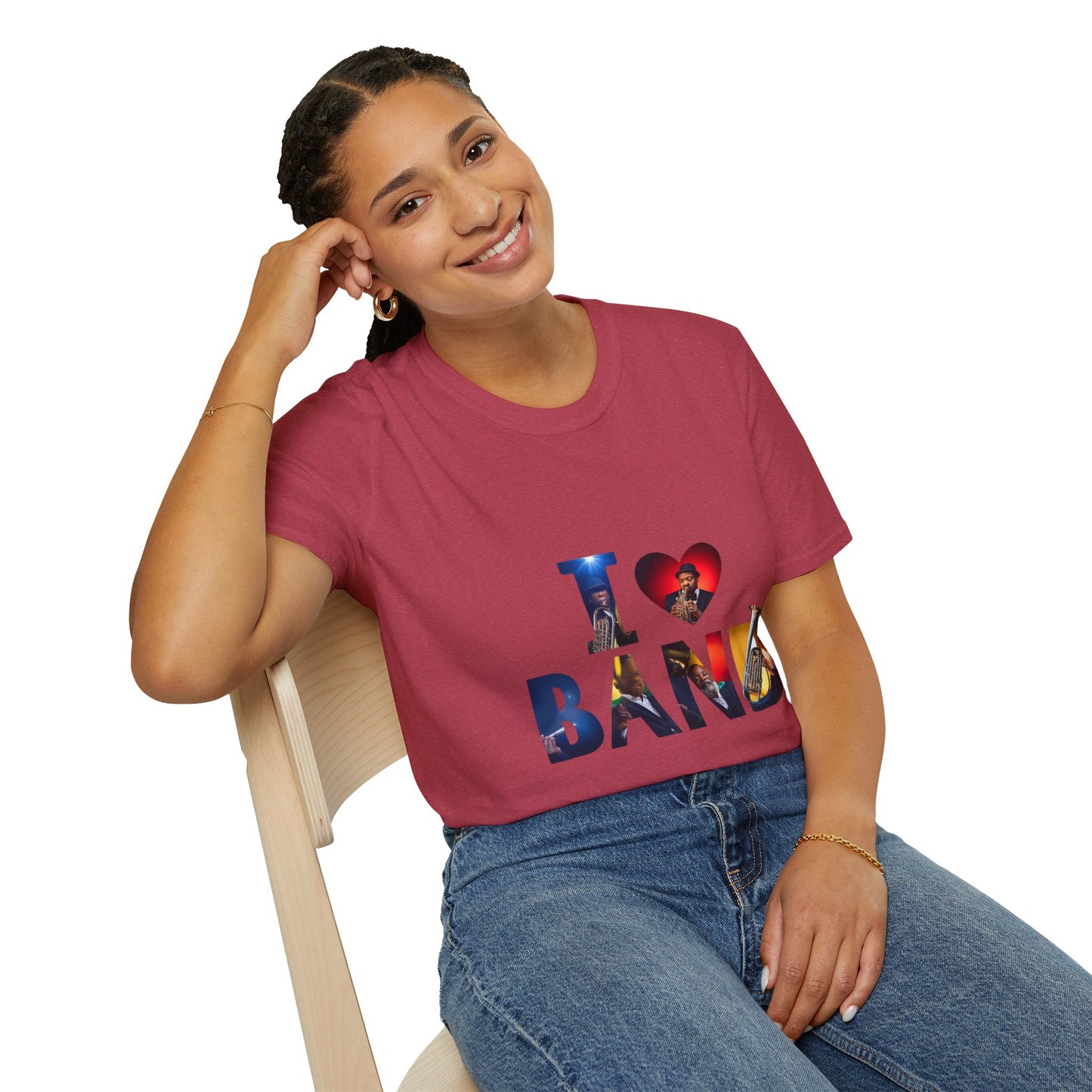 I Love Band Unisex Softstyle T-Shirt