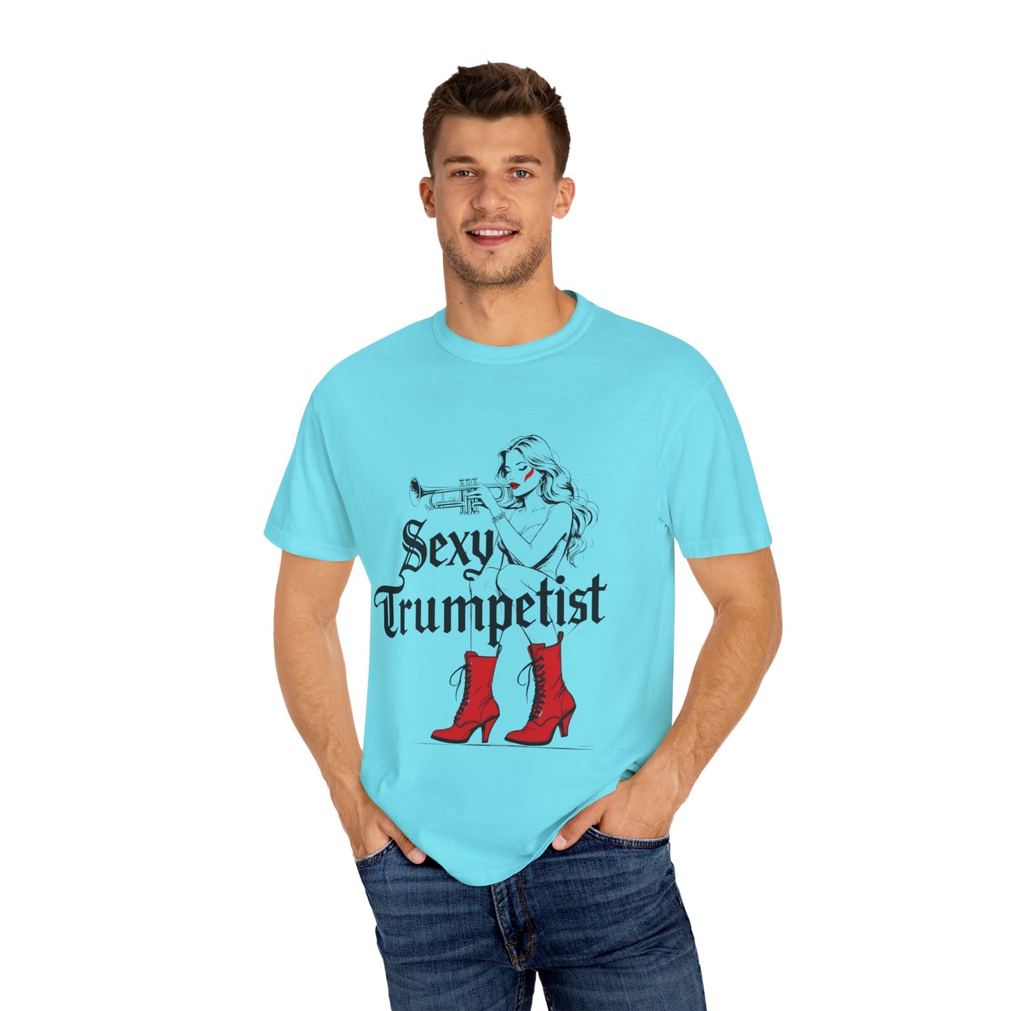 "Sexy Trumpetist" Unisex Garment-Dyed T-shirt