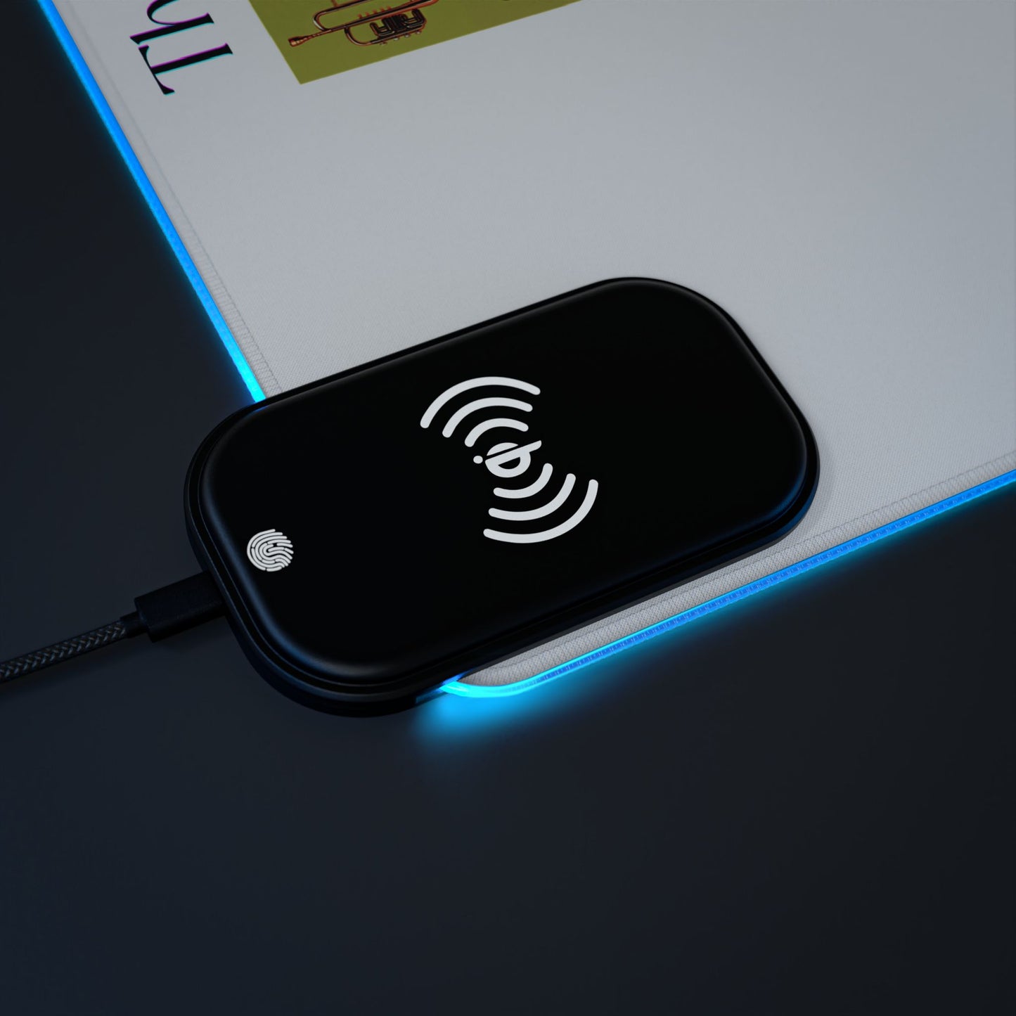 "Brassy Bunch" LED Gaming Mouse Pad, Wireless Charging