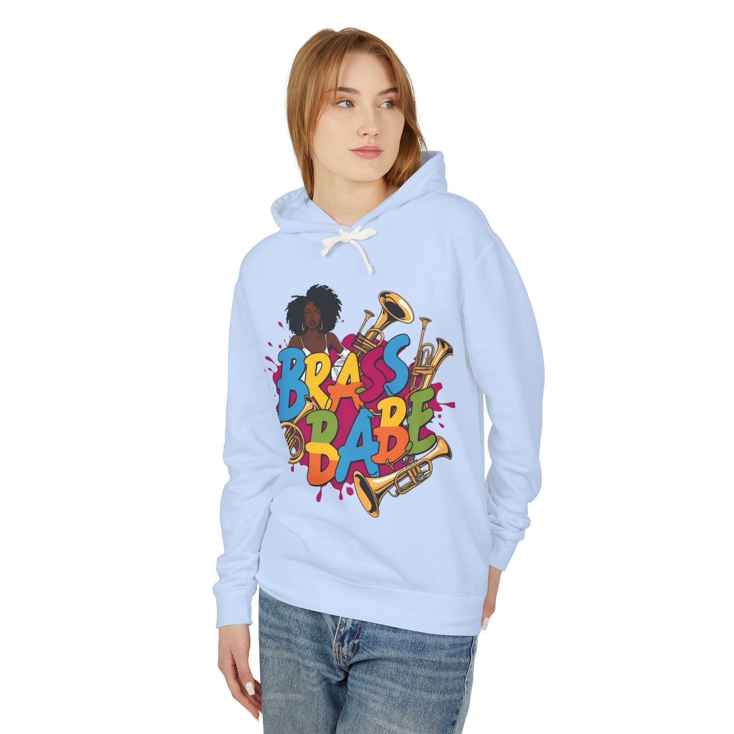 Unisex "Brass Babe" Lightweight Hooded Sweatshirt