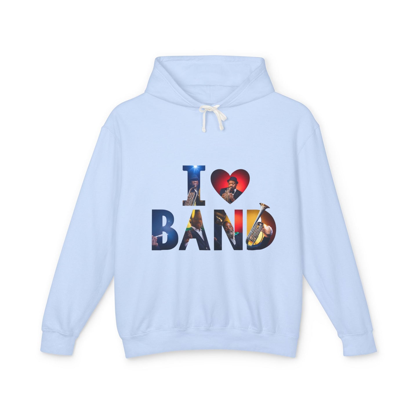 I Love Band Unisex Lightweight Hooded Sweatshirt