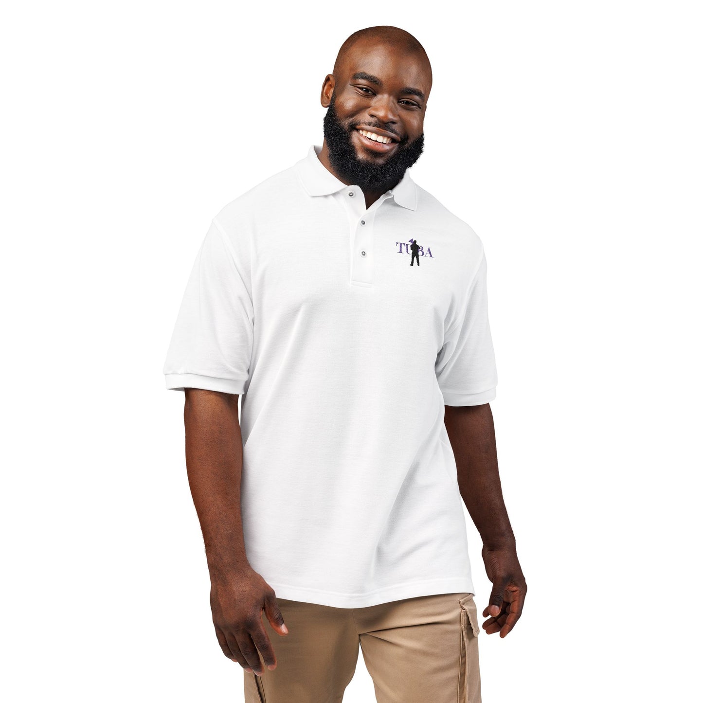 "Tuba" Embroidered Unisex Casual Polo Shirt