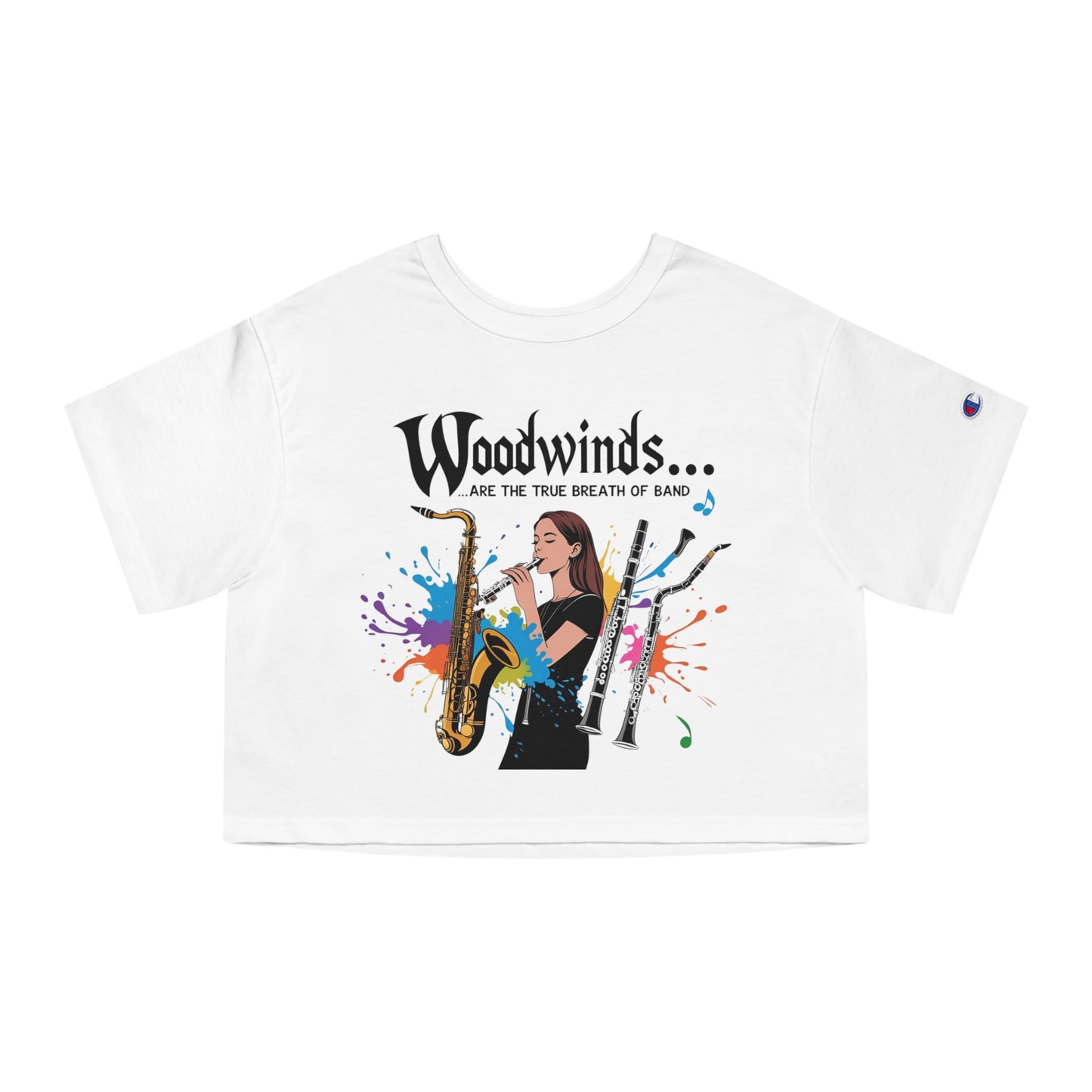 "Woodwinds Music Lover" Champion Cropped T-Shirt