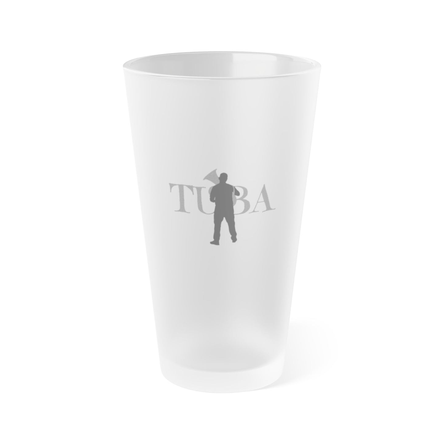 "Tuba" Frosted Pint Glass, 16oz