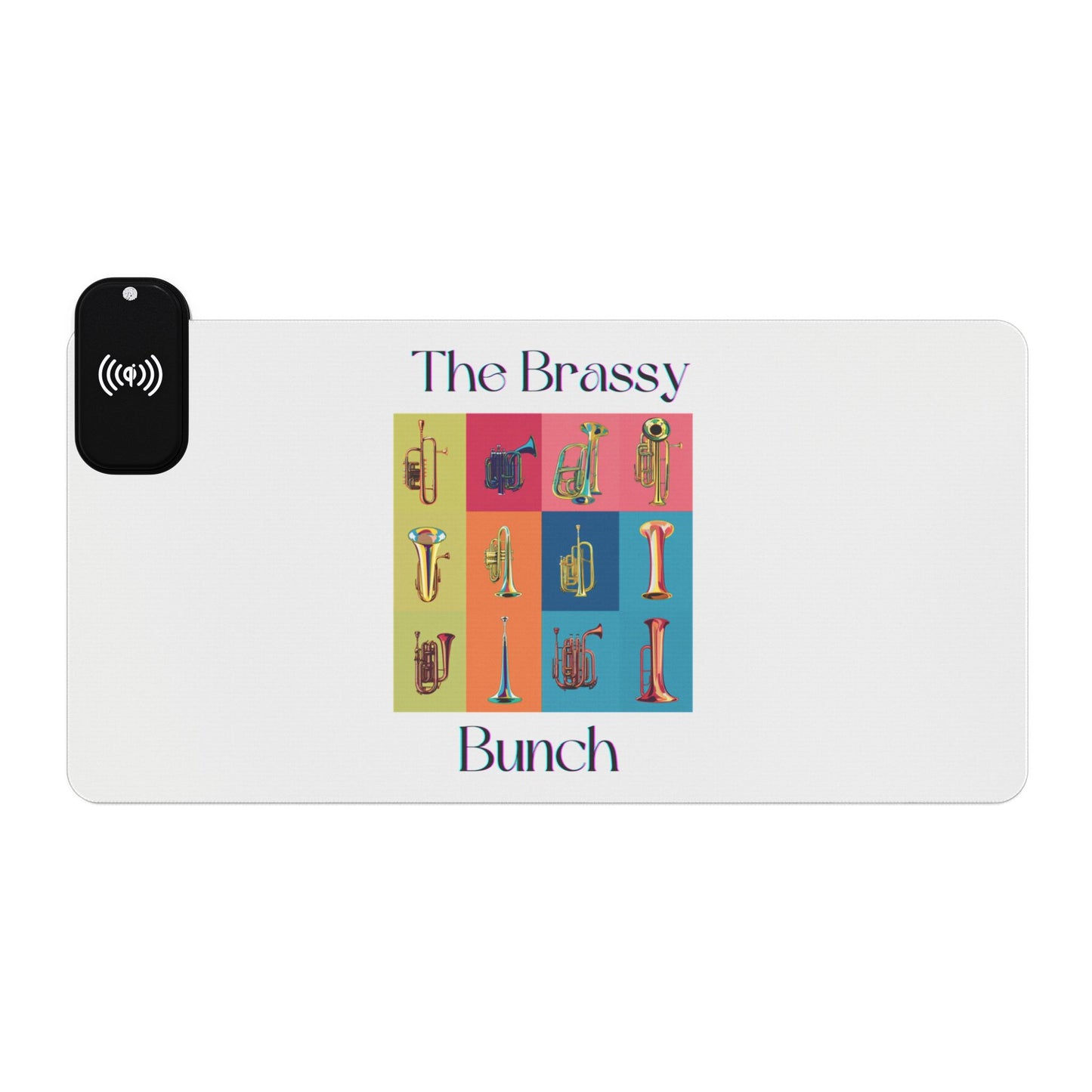 "Brassy Bunch" LED Gaming Mouse Pad, Wireless Charging