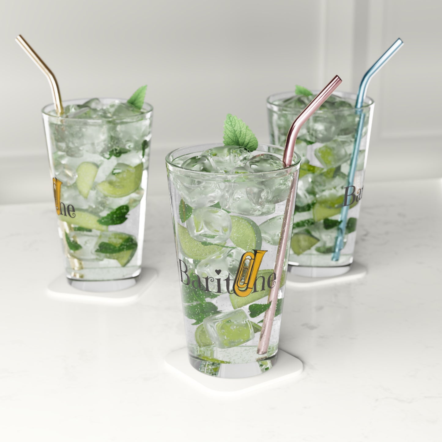 "Baritone" Pint Glass, 16oz