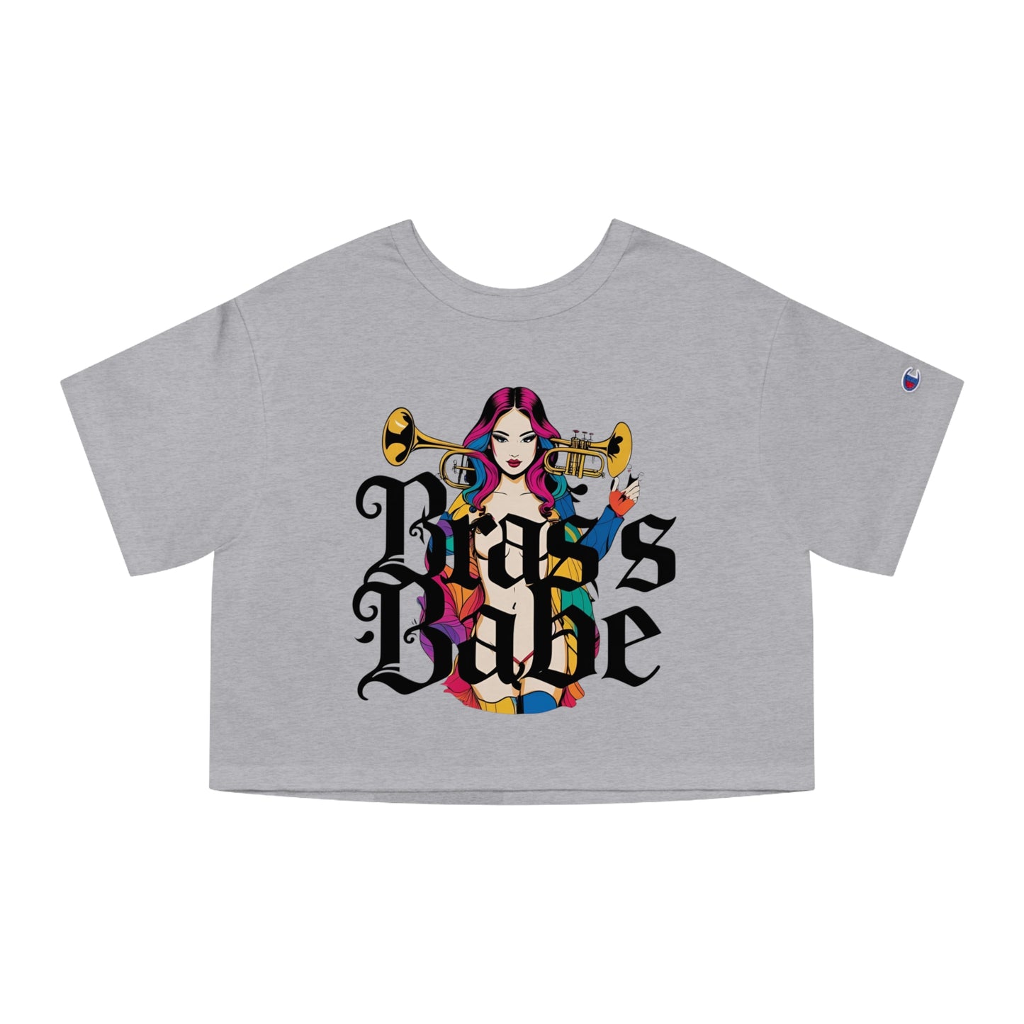"Brass Babe" Champion Cropped T-Shirt