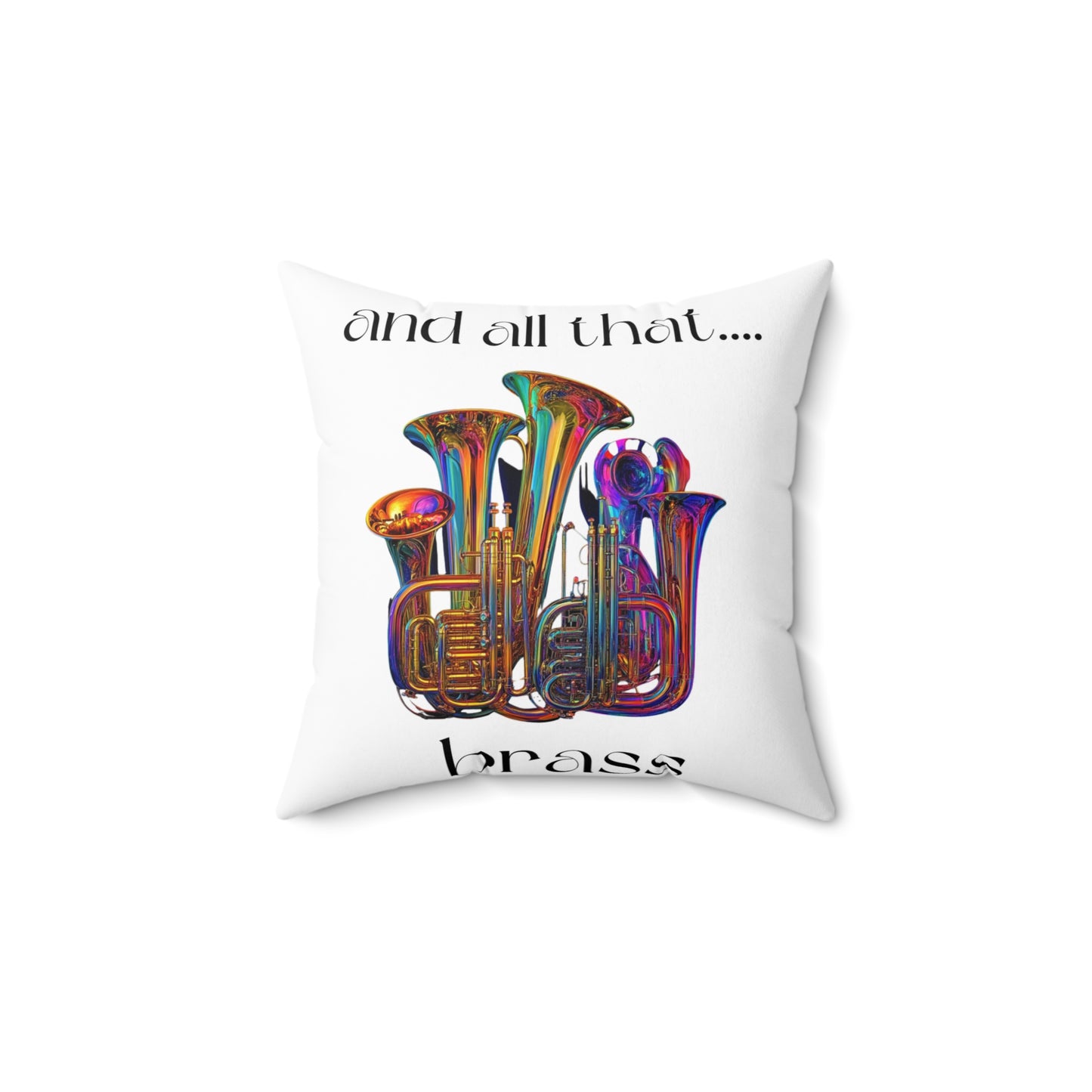 Brass Spun Polyester Square Pillow