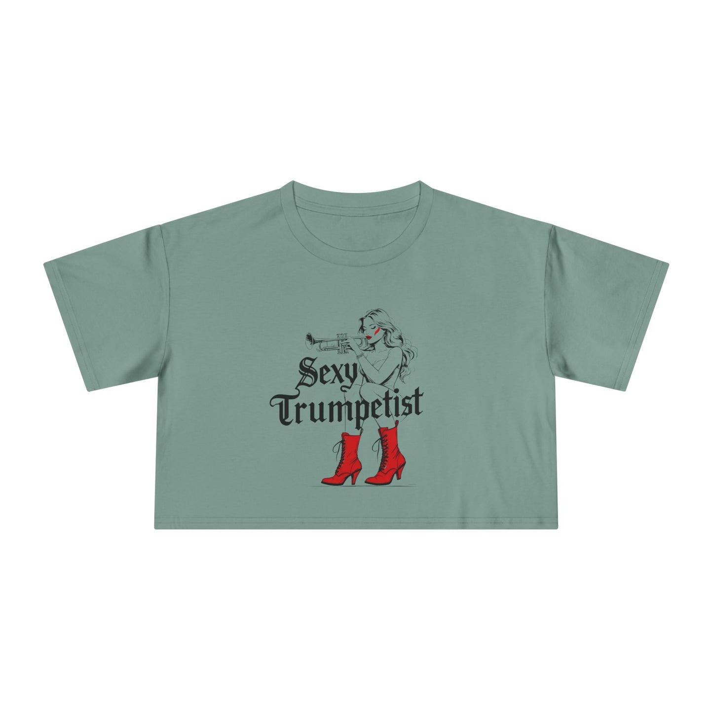 "Sexy Trumpetist" Women's Crop Tee