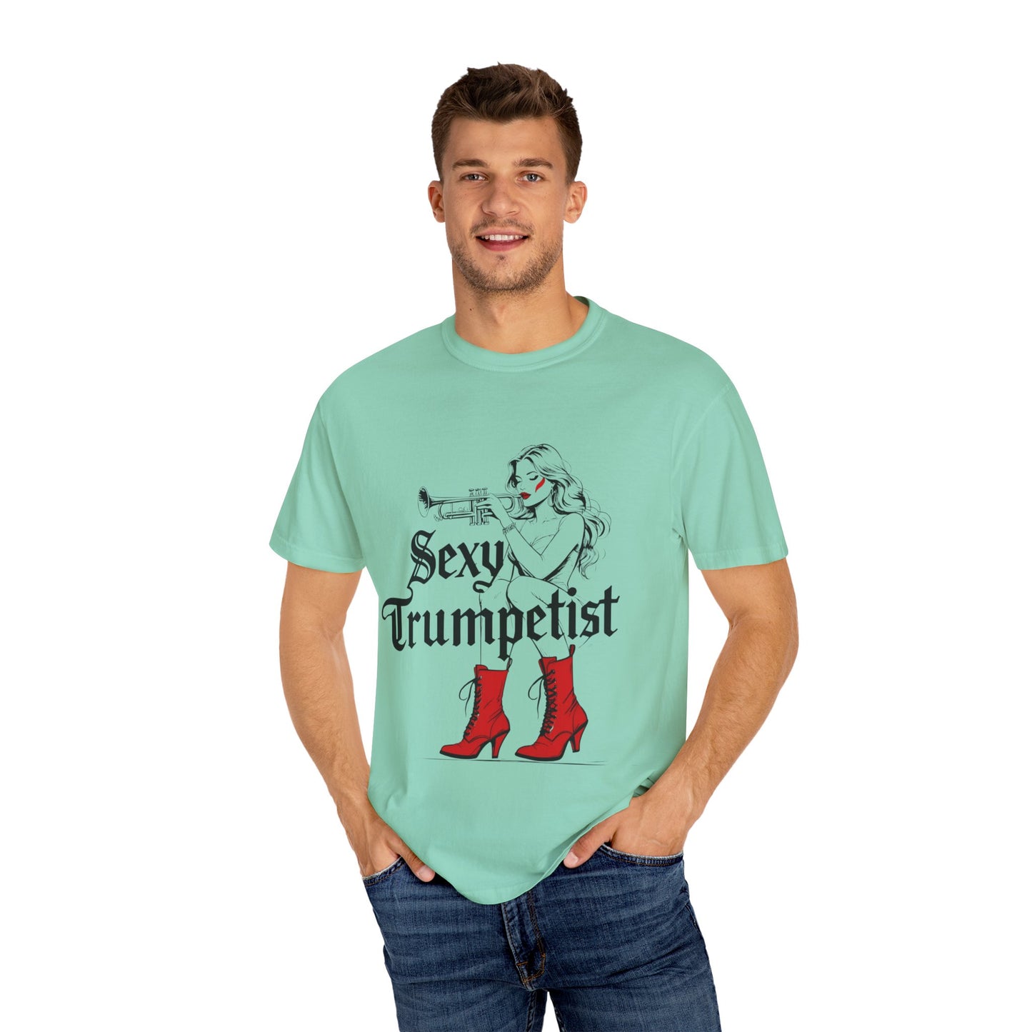 "Sexy Trumpetist" Unisex Garment-Dyed T-shirt