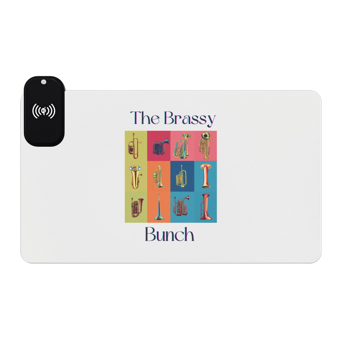 "Brassy Bunch" LED Gaming Mouse Pad, Wireless Charging
