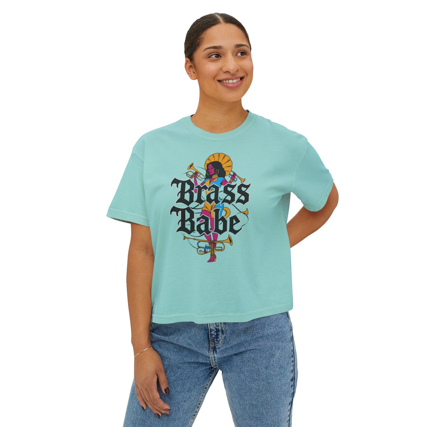 "Brass Babe" Women's Boxy Tee