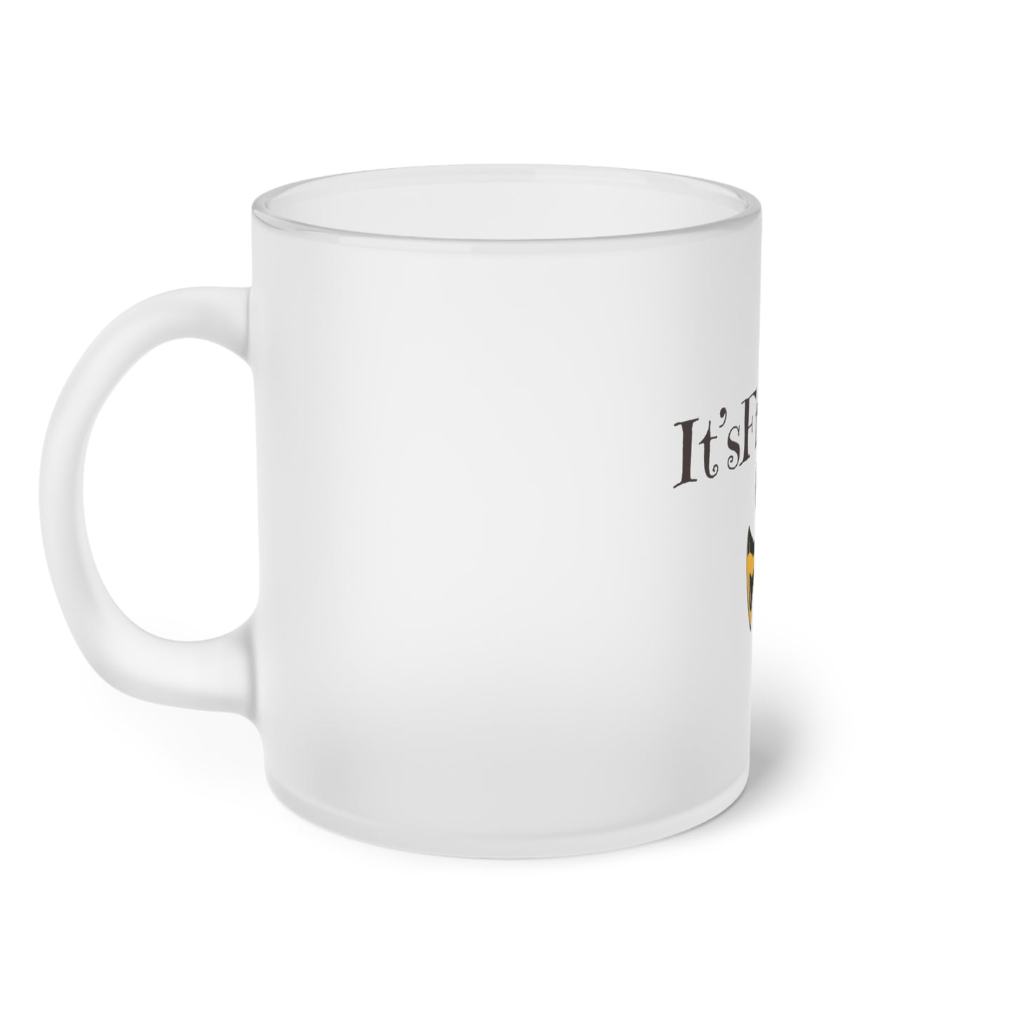 French Horn Frosted Glass Mug