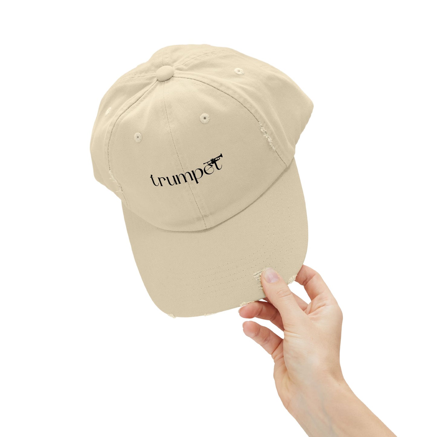 Unisex "Trumpet" Distressed Cap