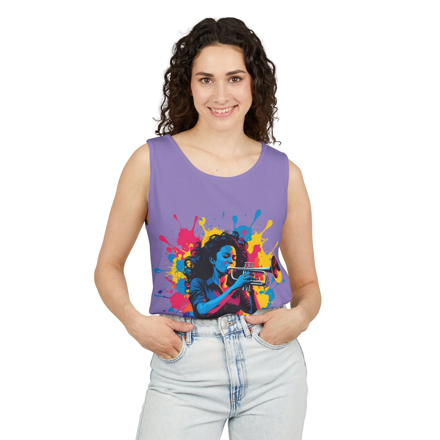 Vibrant Trumpet Musician Tank Top