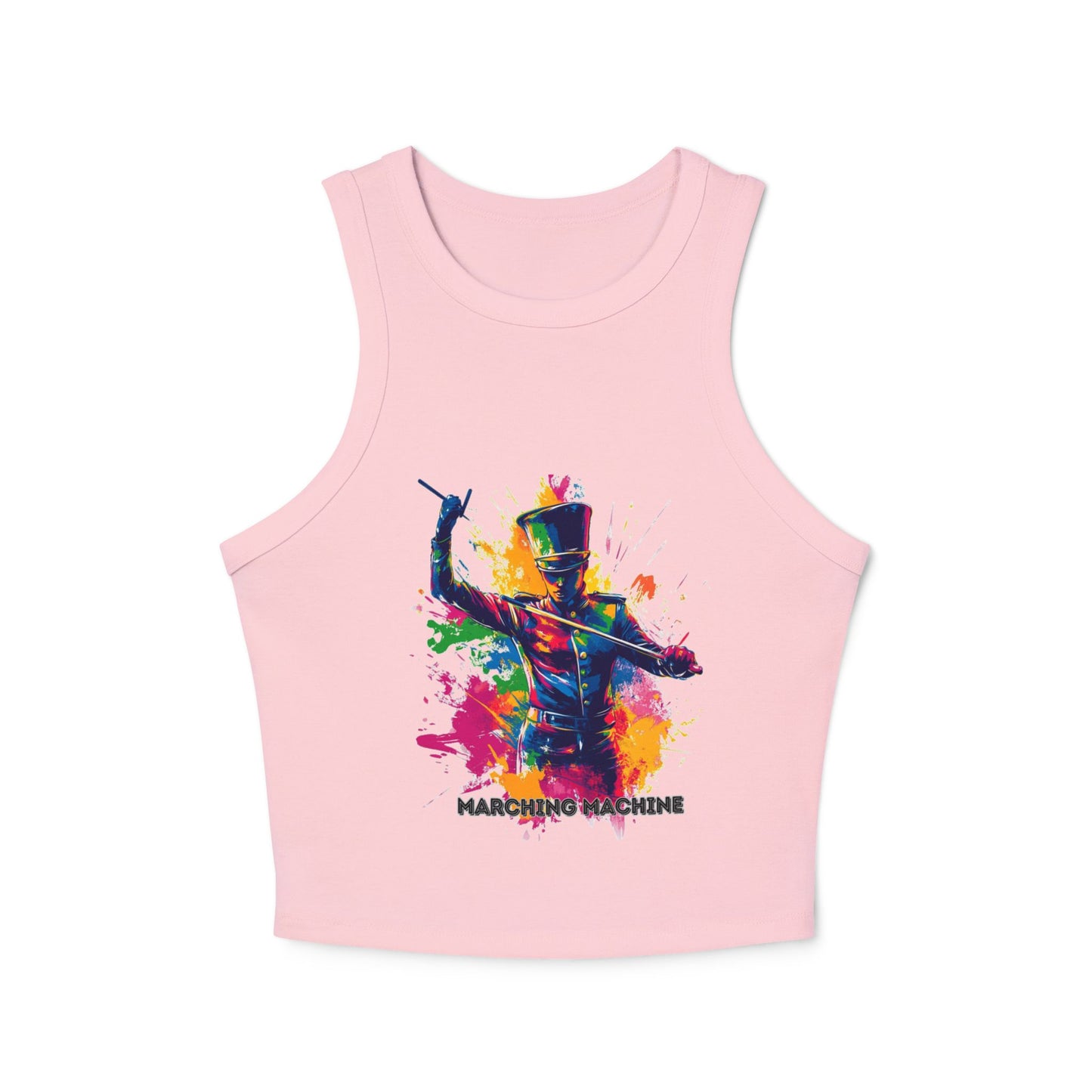 "Marching Machine" Women's Micro Rib Racer Tank Top