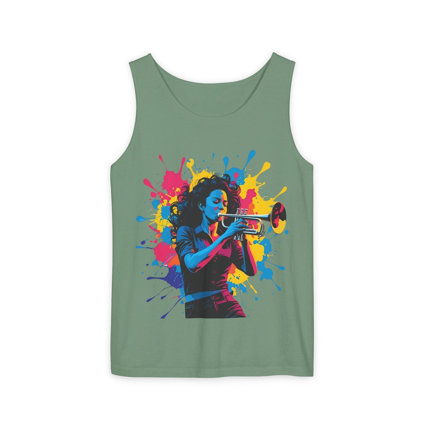 Vibrant Trumpet Musician Tank Top