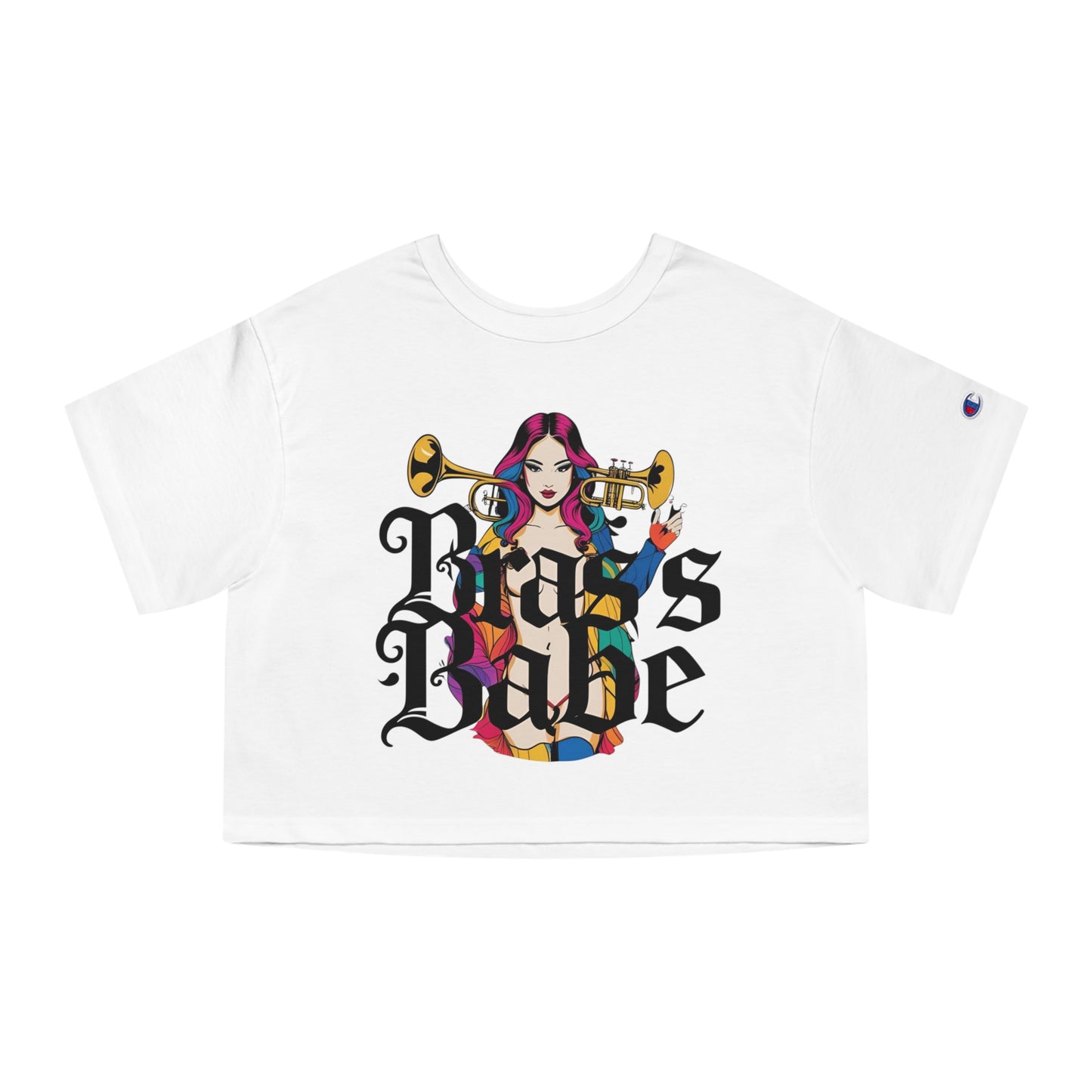 "Brass Babe" Champion Cropped T-Shirt