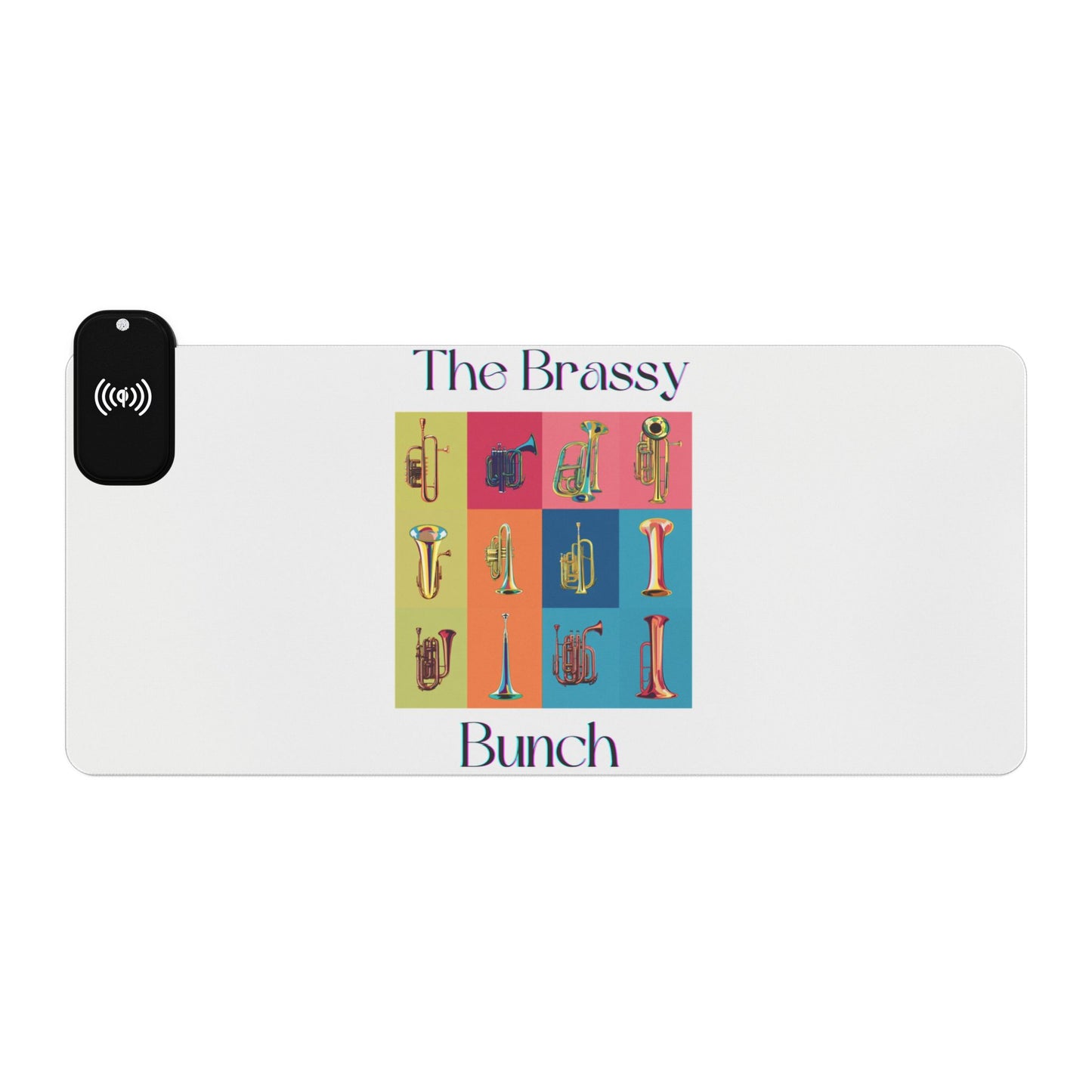 "Brassy Bunch" LED Gaming Mouse Pad, Wireless Charging