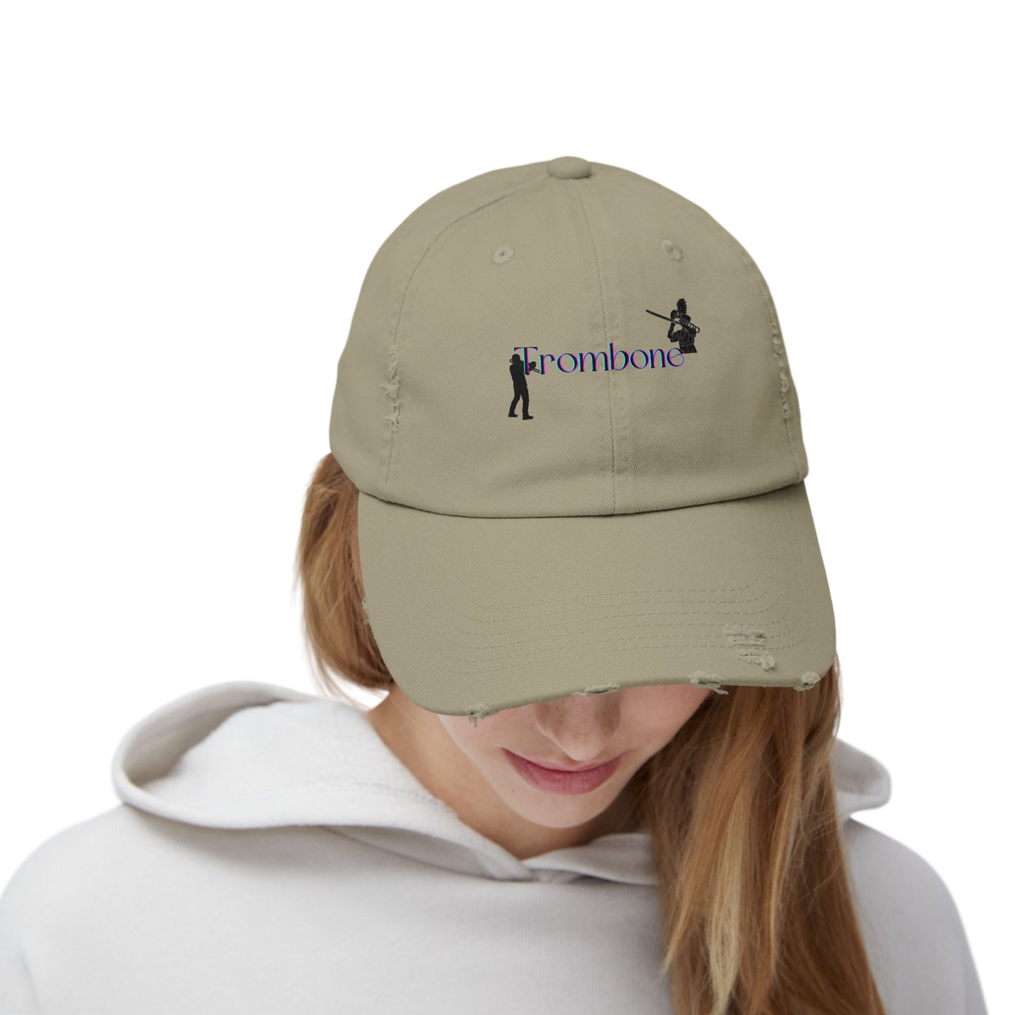 Unisex Distressed Trombone Cap
