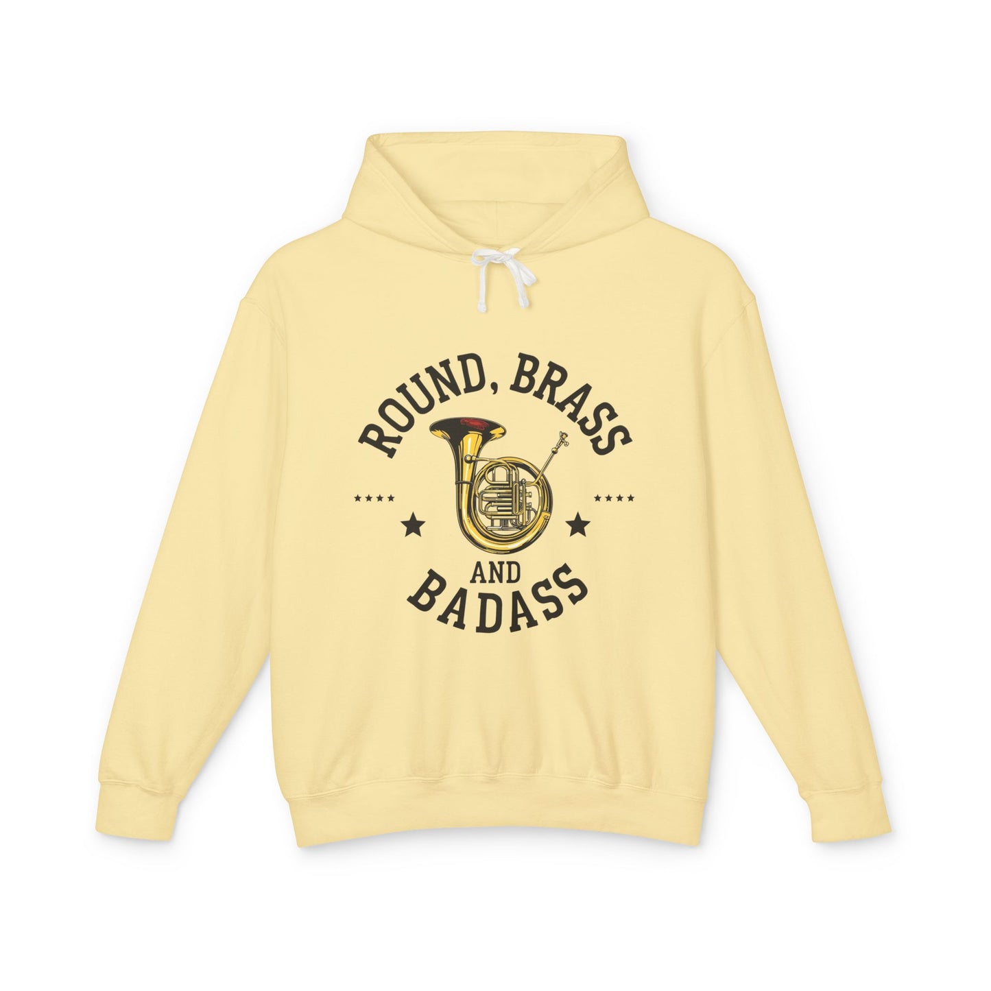 "French Horn" Round, Brass and Badass Unisex Lightweight Hoodie