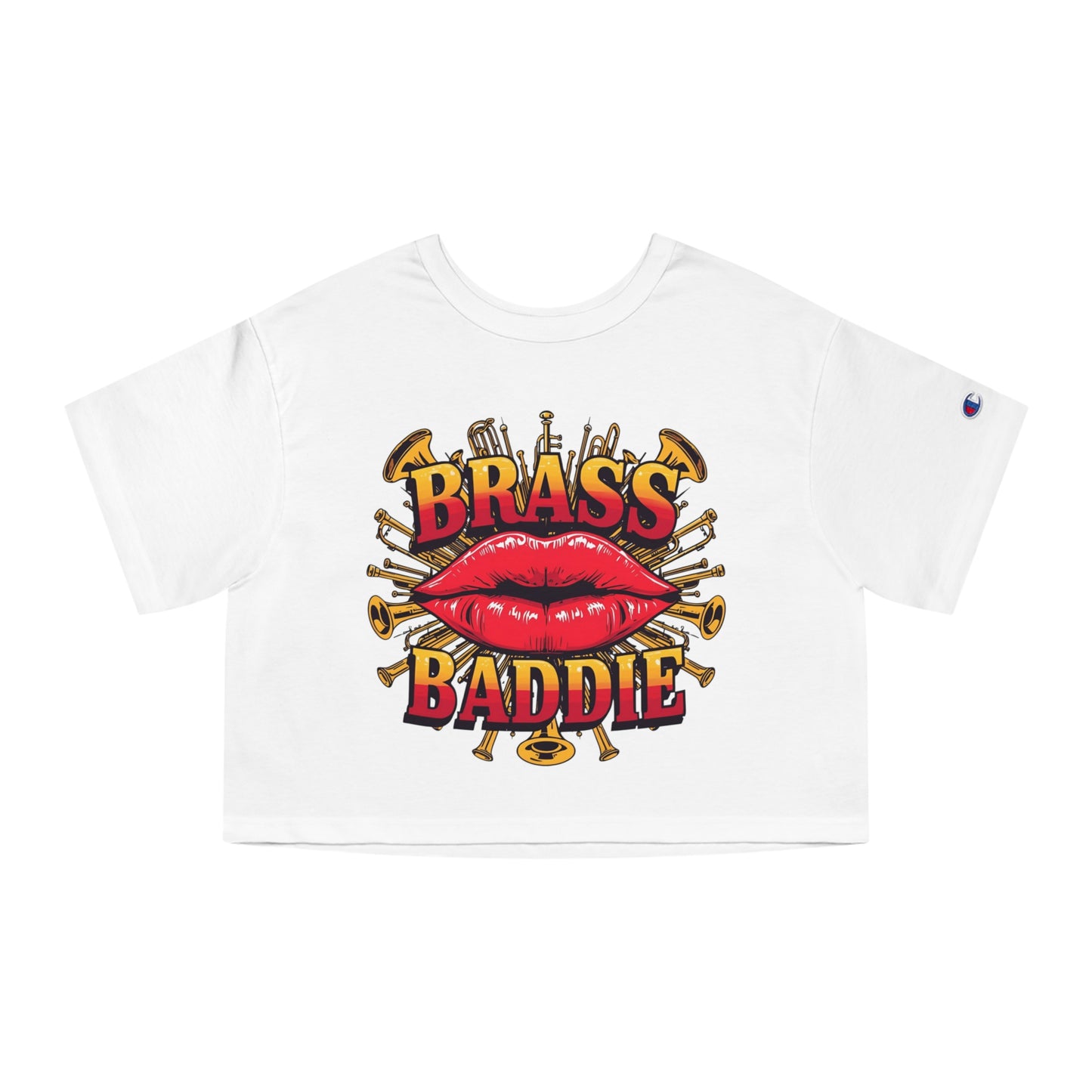 "Brass Baddie" Vintage Champion Cropped T-Shirt
