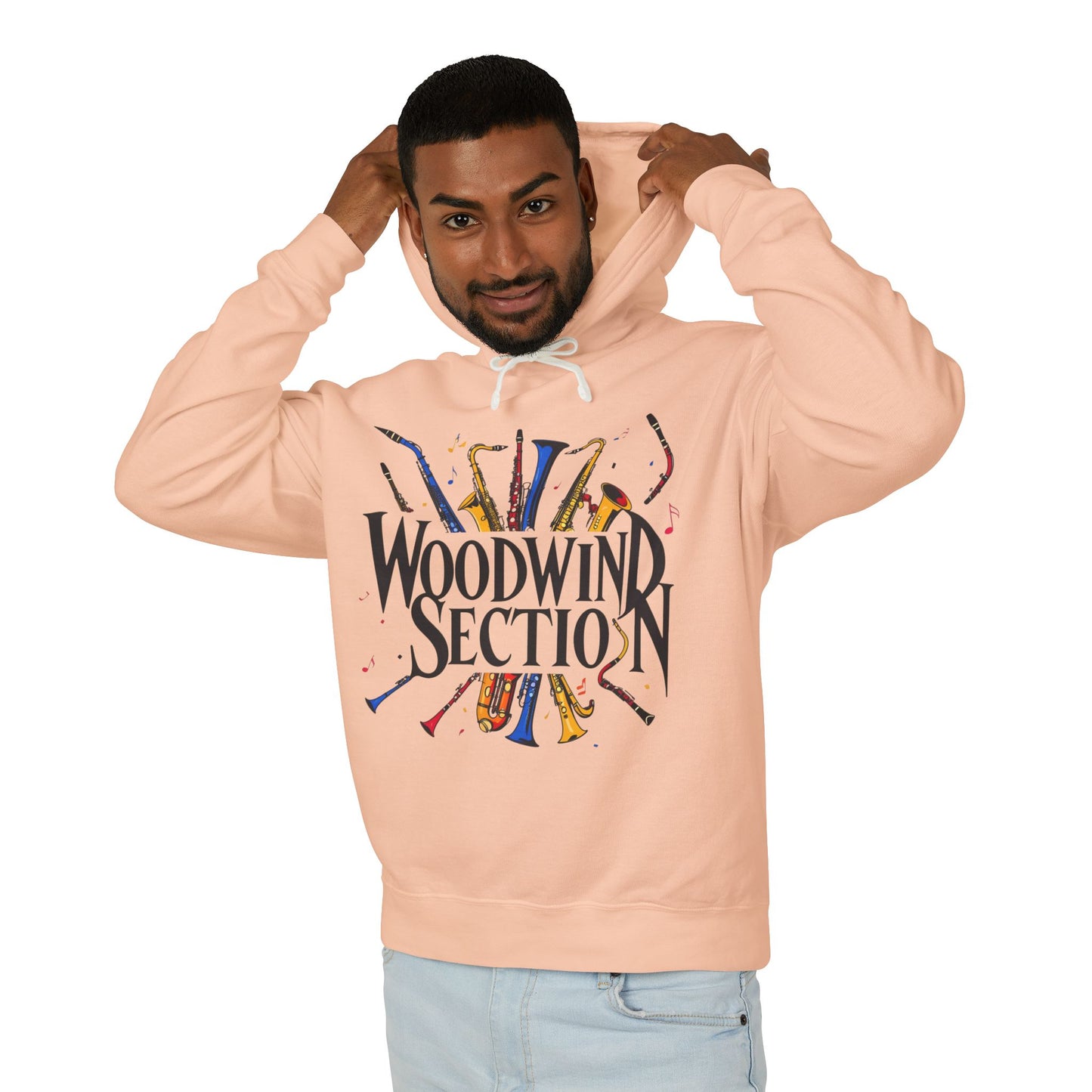 "Woodwind Section" Hooded Unisex Lightweight Sweatshirt