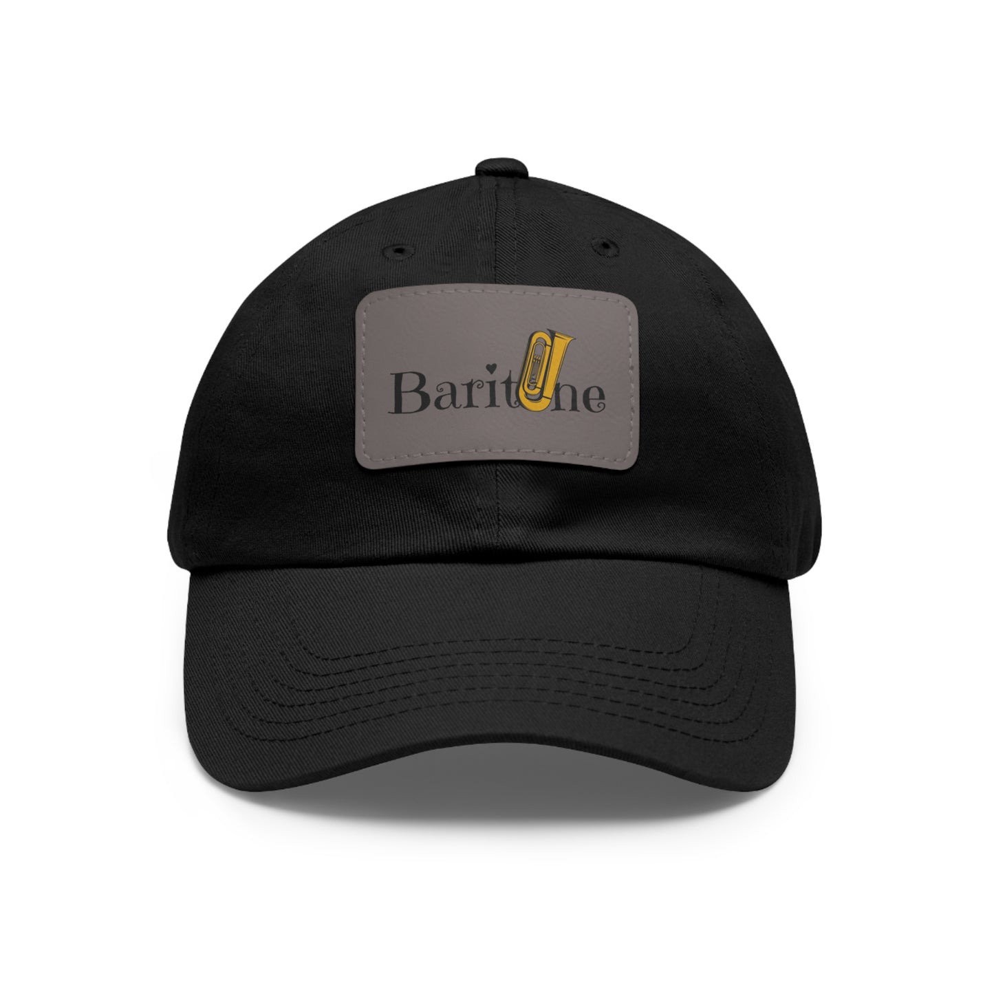 "Baritone" Dad Hat with Leather Patch (Rectangle)