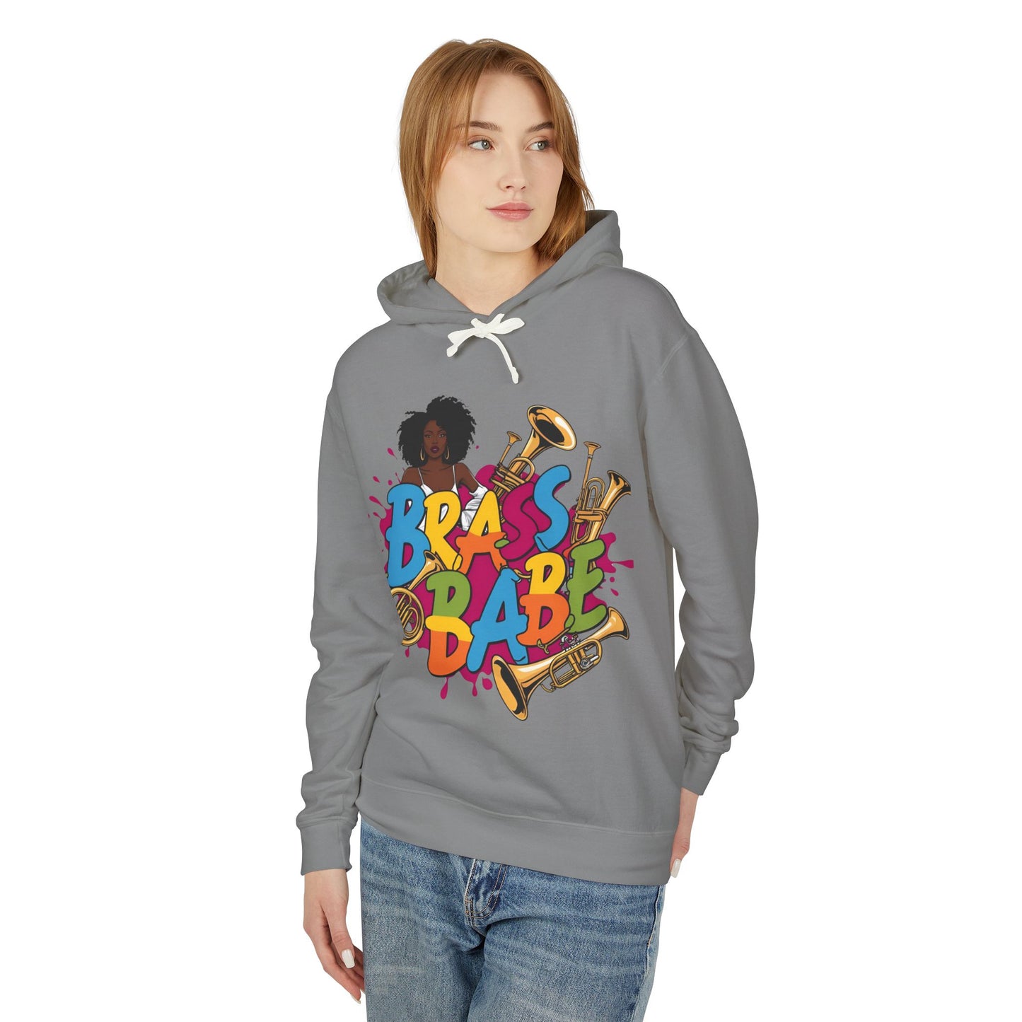 Unisex "Brass Babe" Lightweight Hooded Sweatshirt