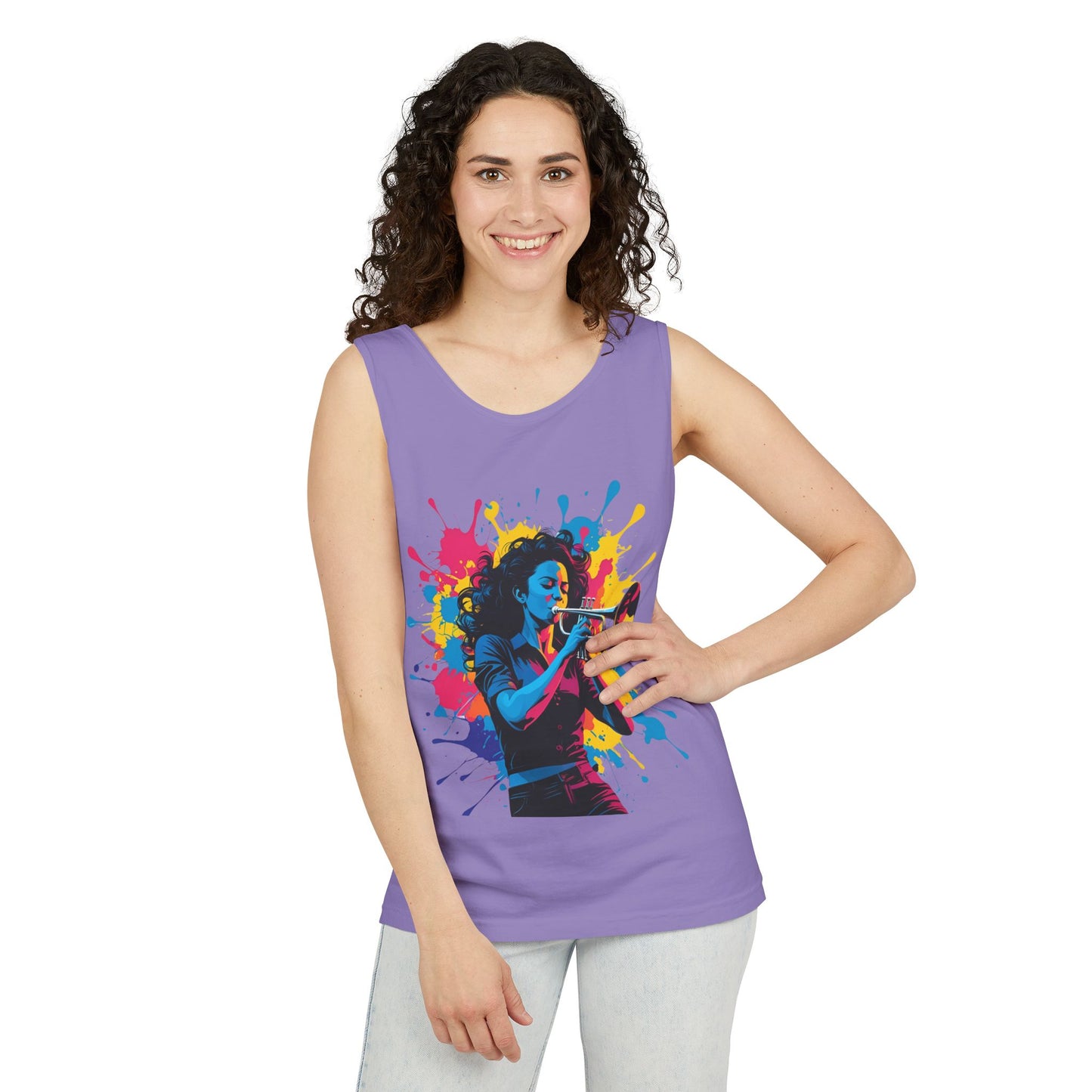 Vibrant Trumpet Musician Tank Top