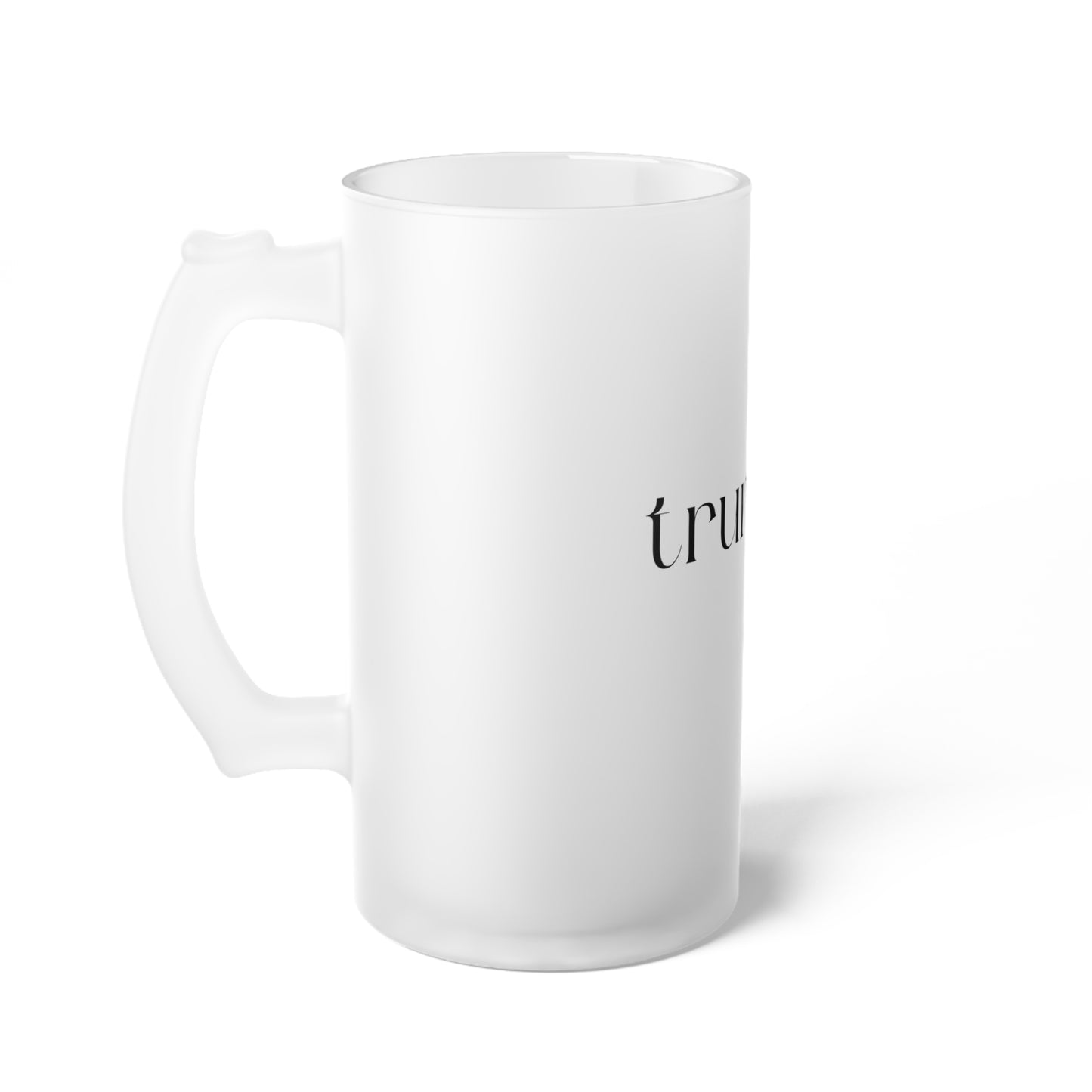 "Trumpet" Frosted Glass Beer Mug