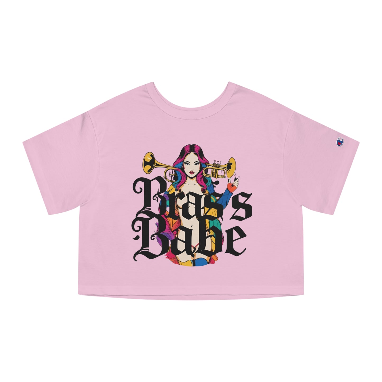 "Brass Babe" Champion Cropped T-Shirt