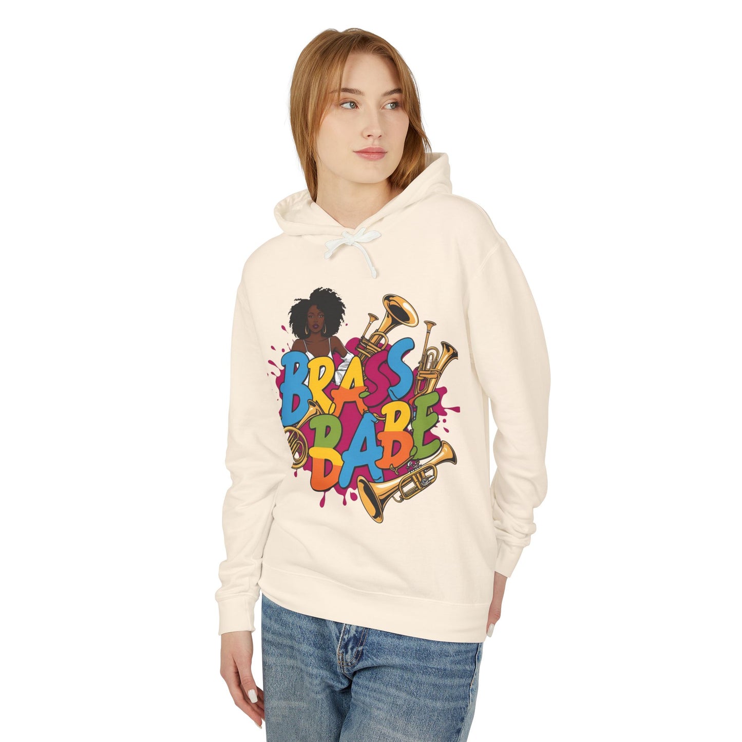 Unisex "Brass Babe" Lightweight Hooded Sweatshirt