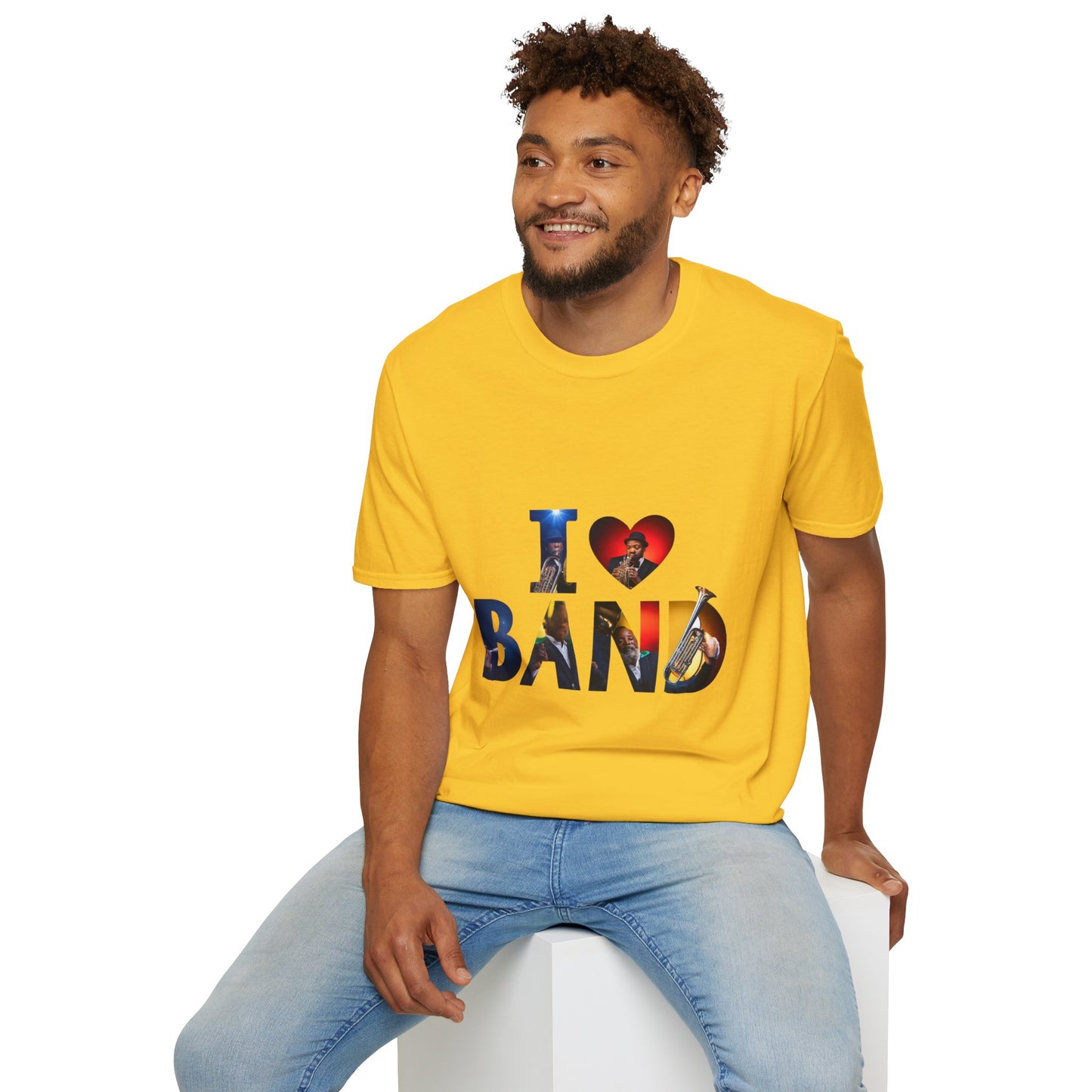 I Love Band Unisex Softstyle T-Shirt