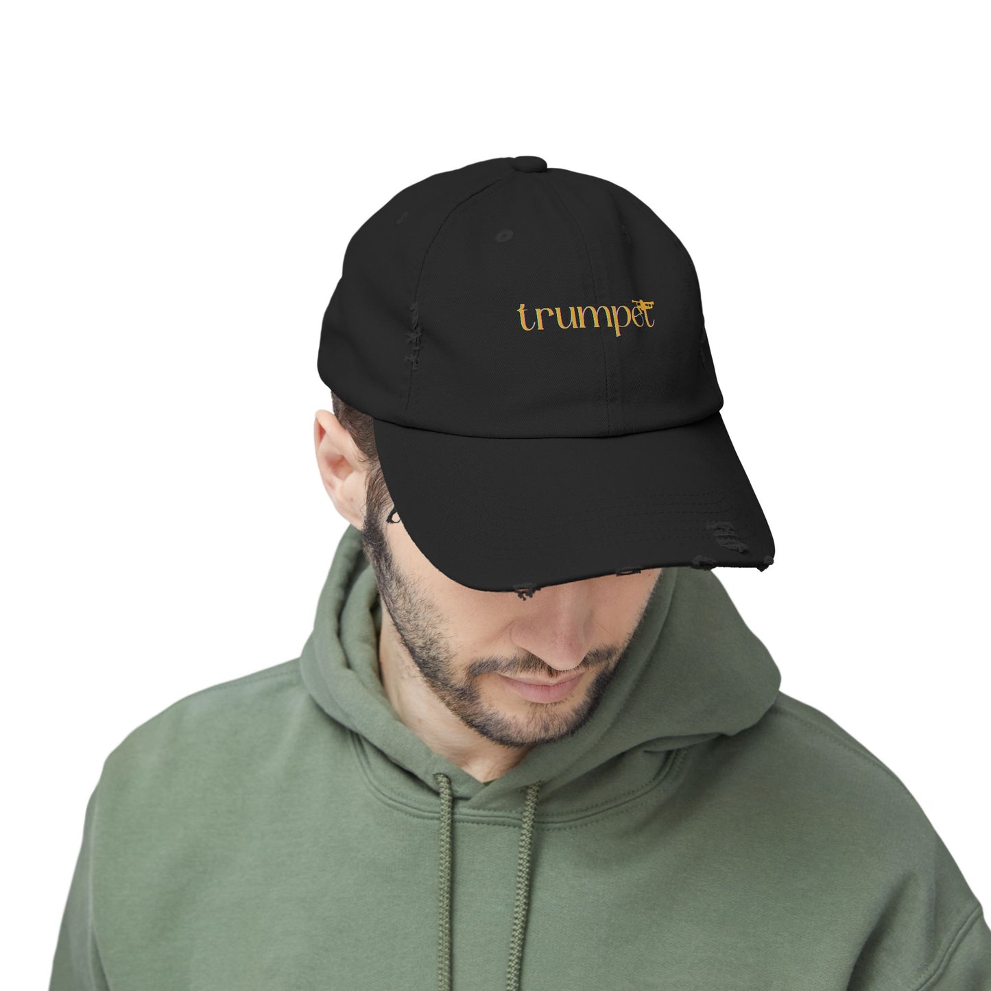 Unisex Distressed Trumpet Cap