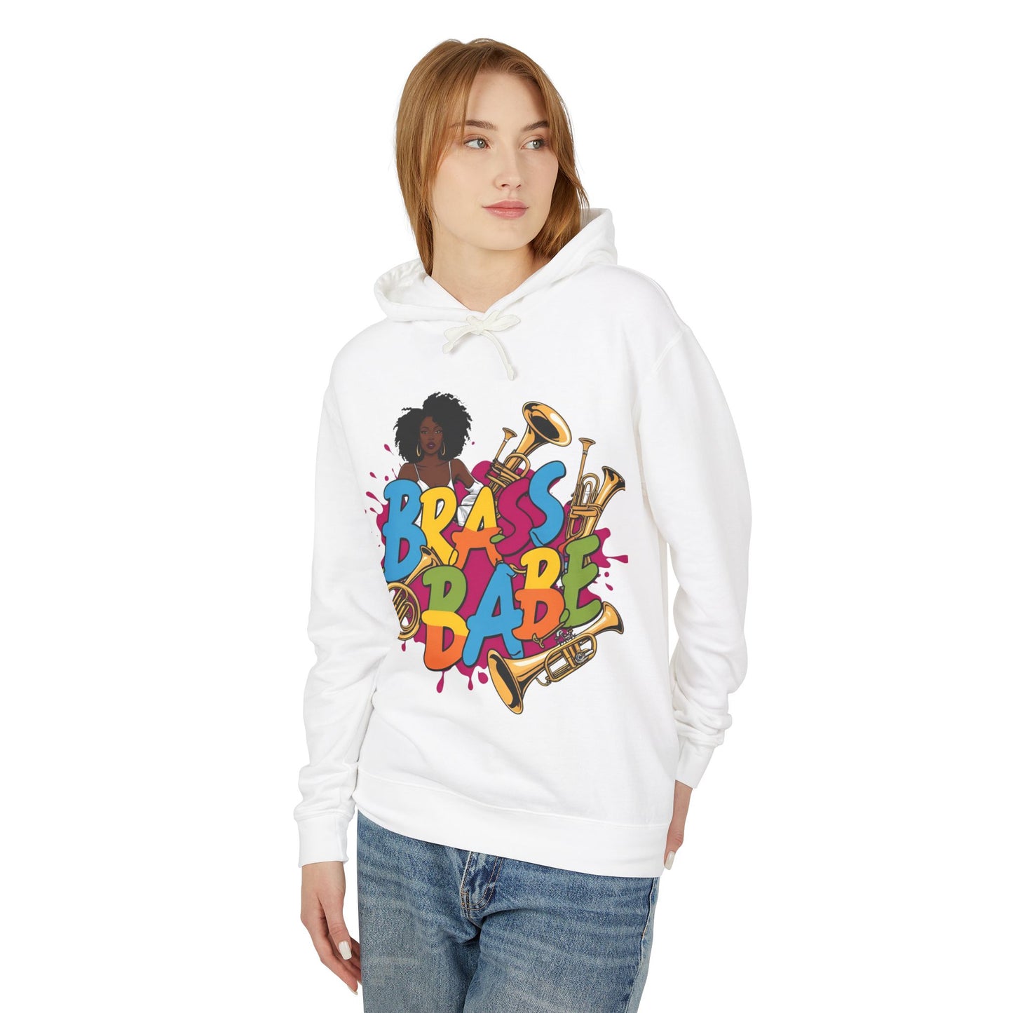 Unisex "Brass Babe" Lightweight Hooded Sweatshirt