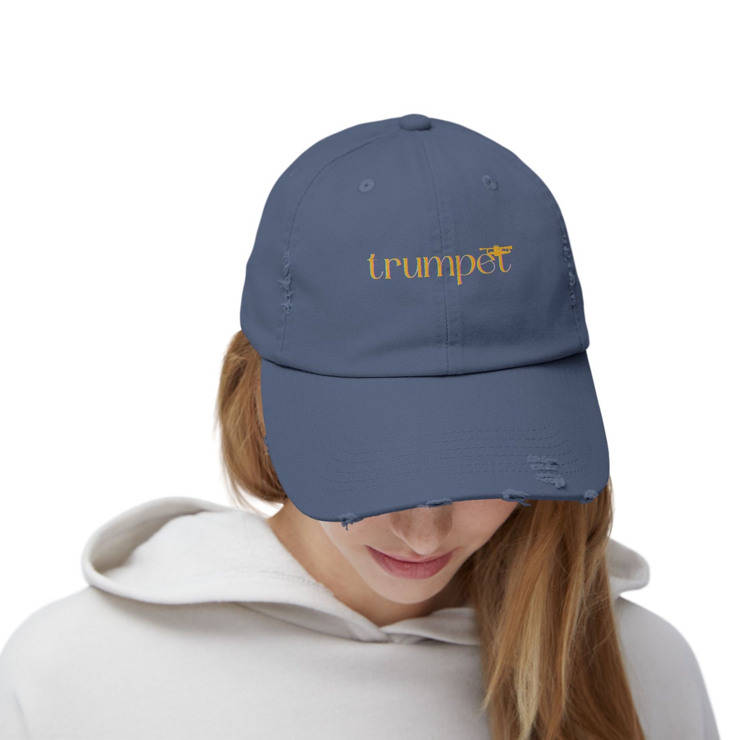 Unisex Distressed Trumpet Cap
