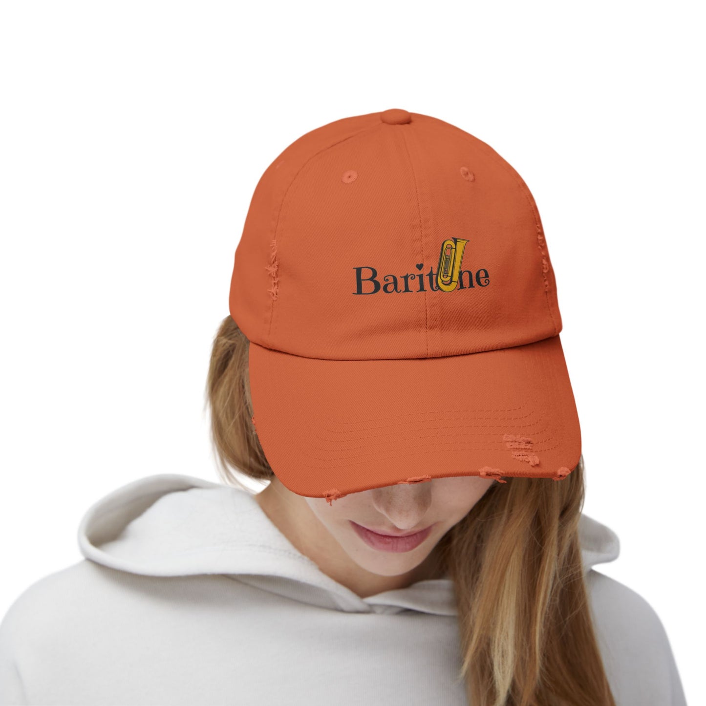 Unisex "Baritone" Distressed Cap