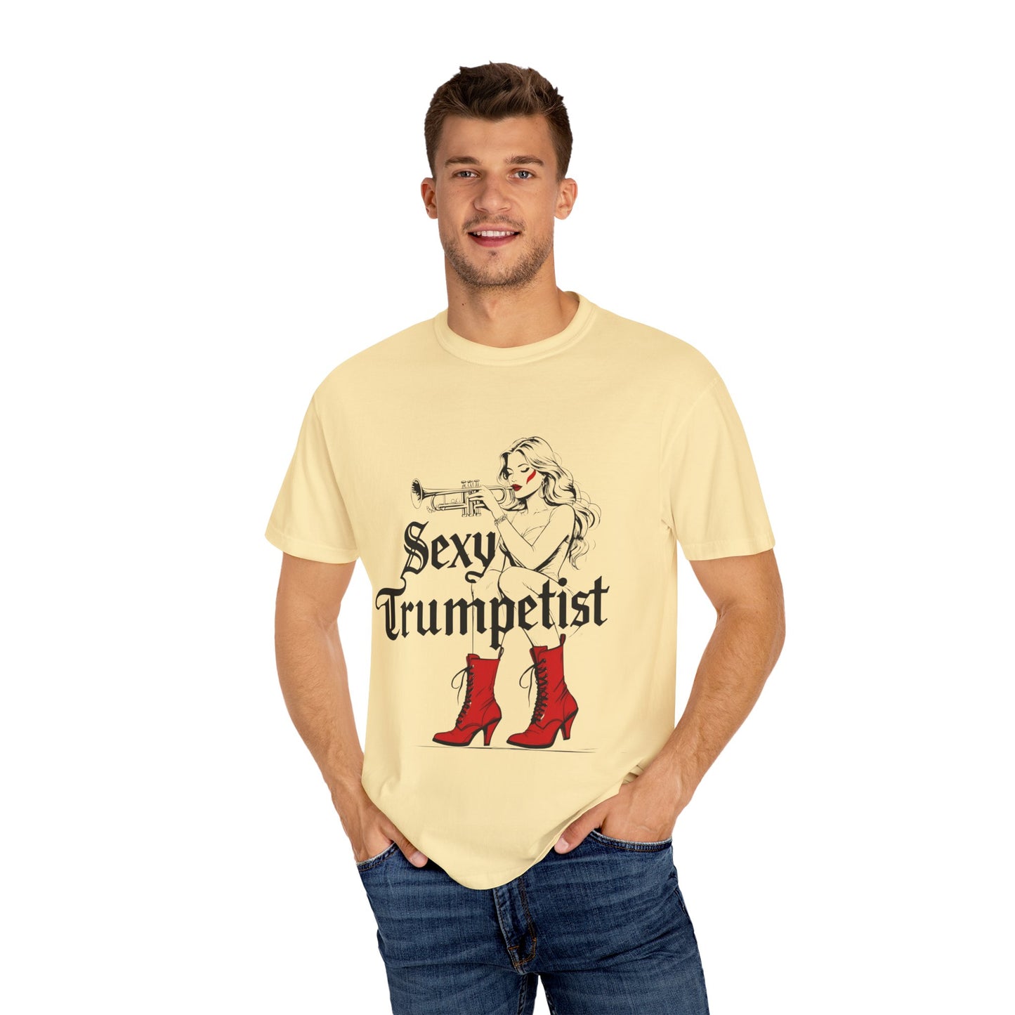"Sexy Trumpetist" Unisex Garment-Dyed T-shirt