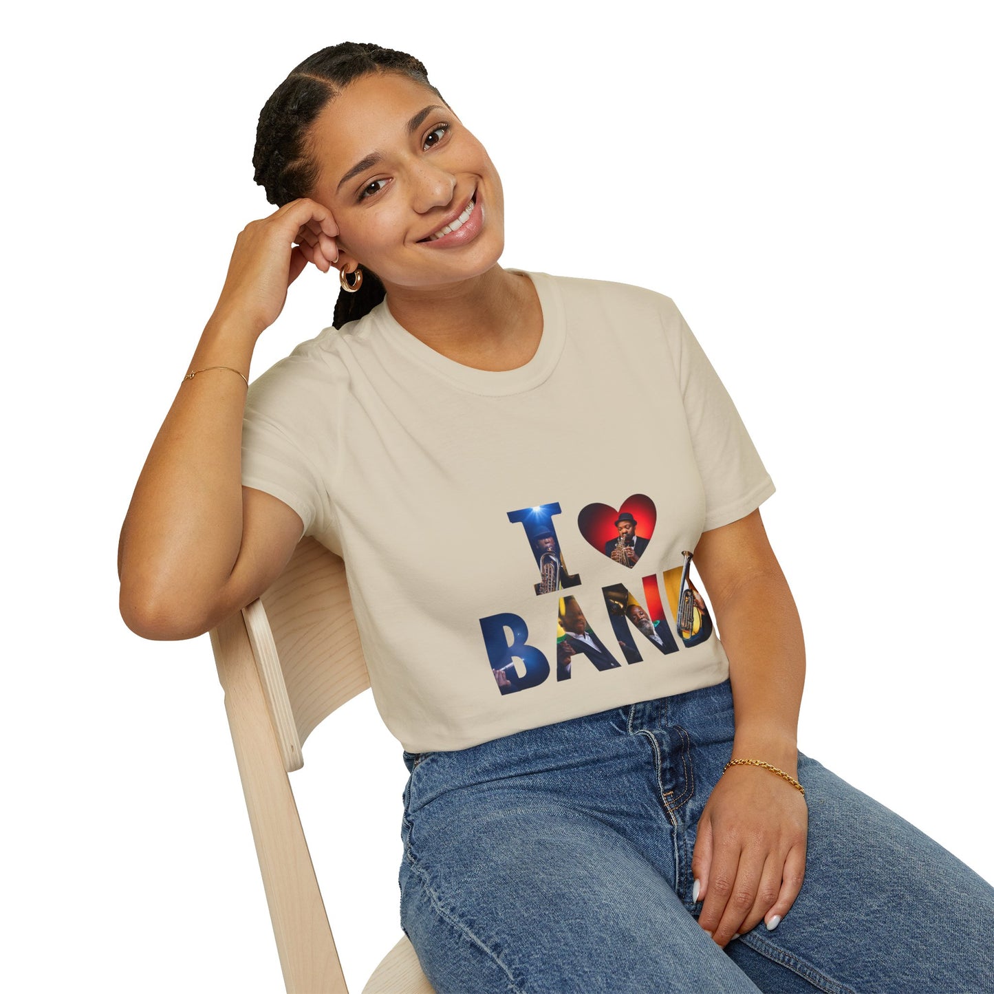 I Love Band Unisex Softstyle T-Shirt