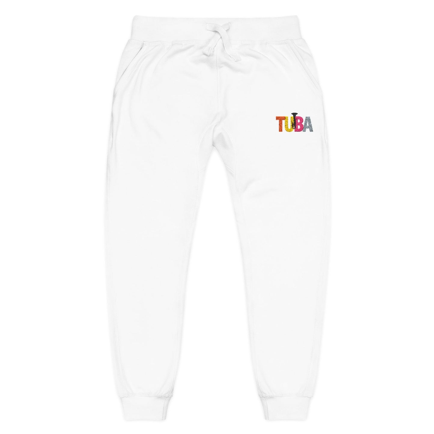 Cozy "Tuba" Unisex Fleece Sweatpants with Embroidery/ Casual Lounge Pants